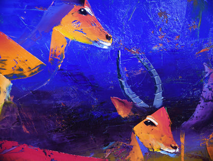 Twilight by the River 80x170cm Oil On Canvas