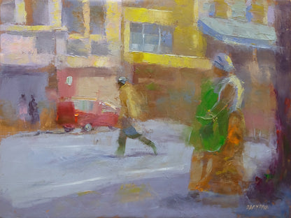 Downtown 30x40cm Oil on Canvas