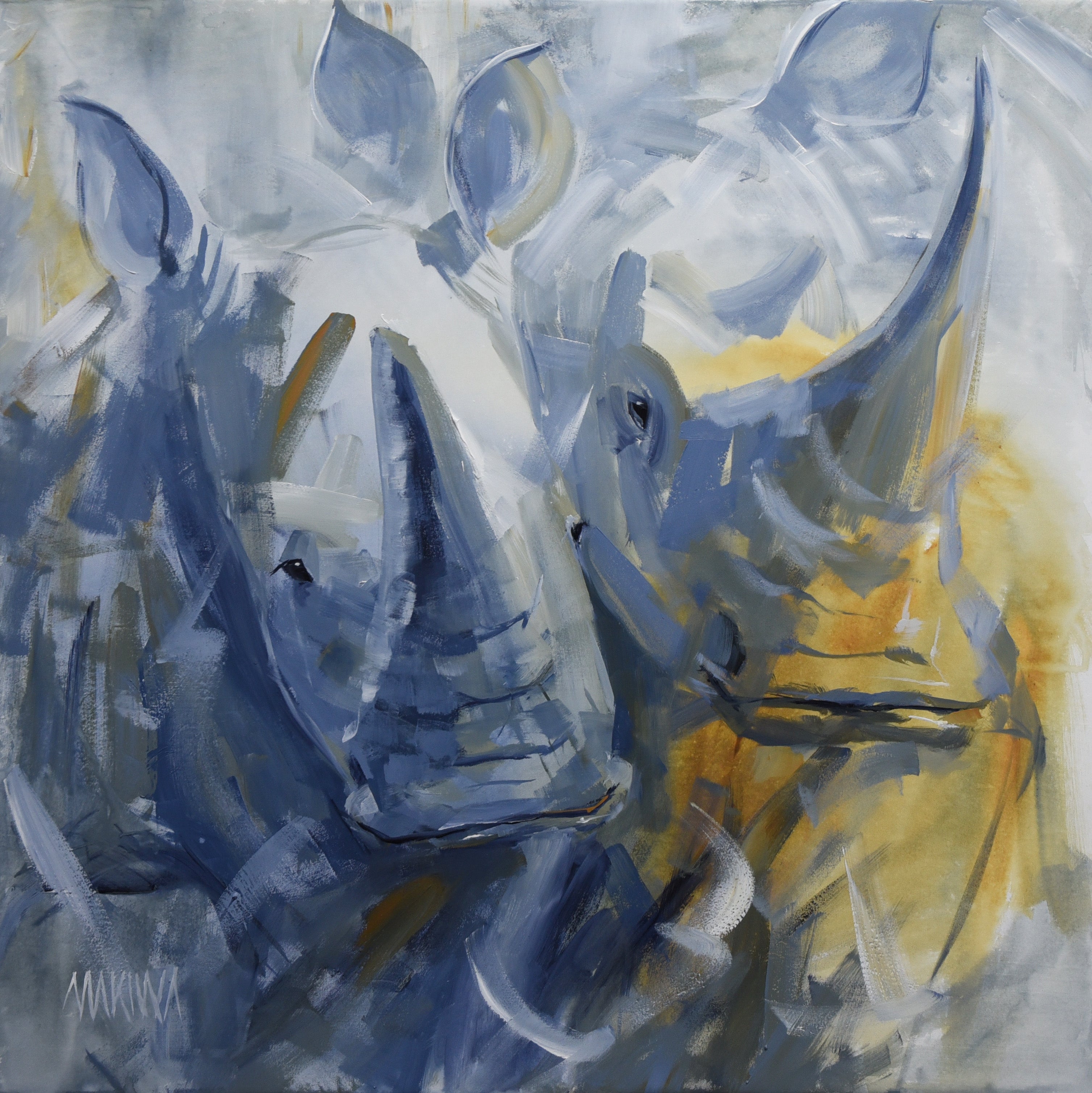 Dusk Companions 55x55cm Acrylic On Canvas