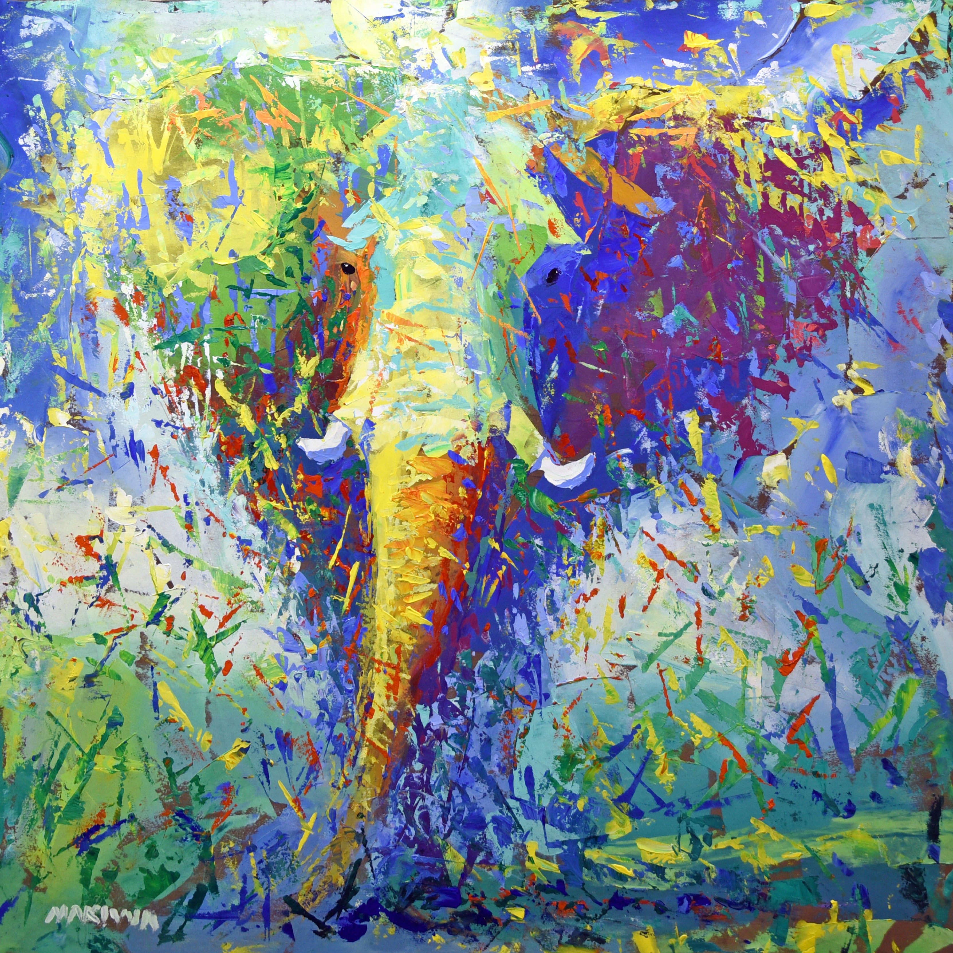 Echo of the Earth - A Symphony of Color and Texture 100x100cm Acrylic On Canvas