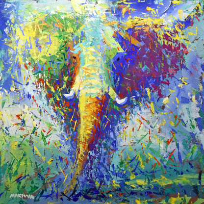 Echo of the Earth - A Symphony of Color and Texture 100x100cm Acrylic On Canvas