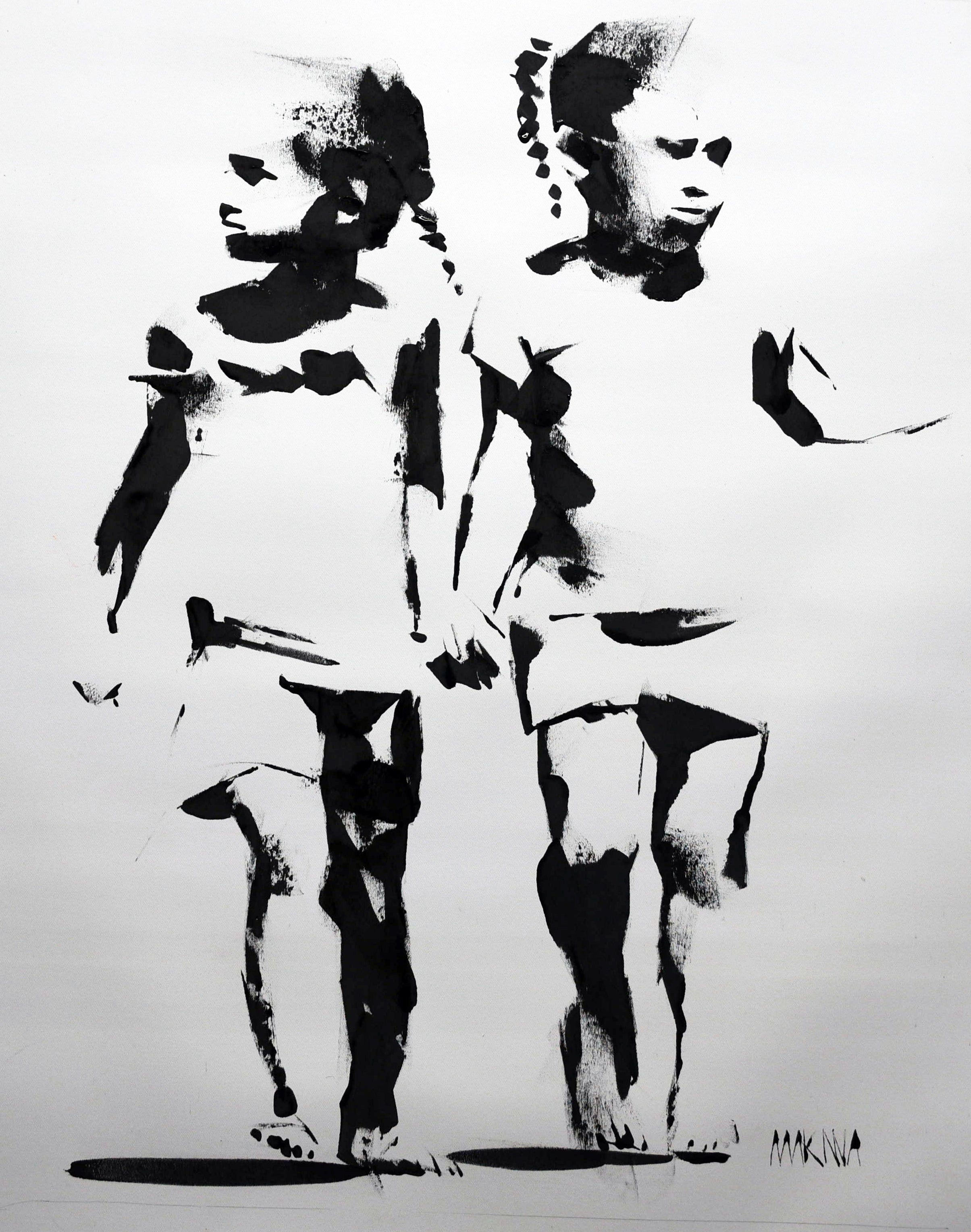 Friends 71x56cm Acrylic On Canvas