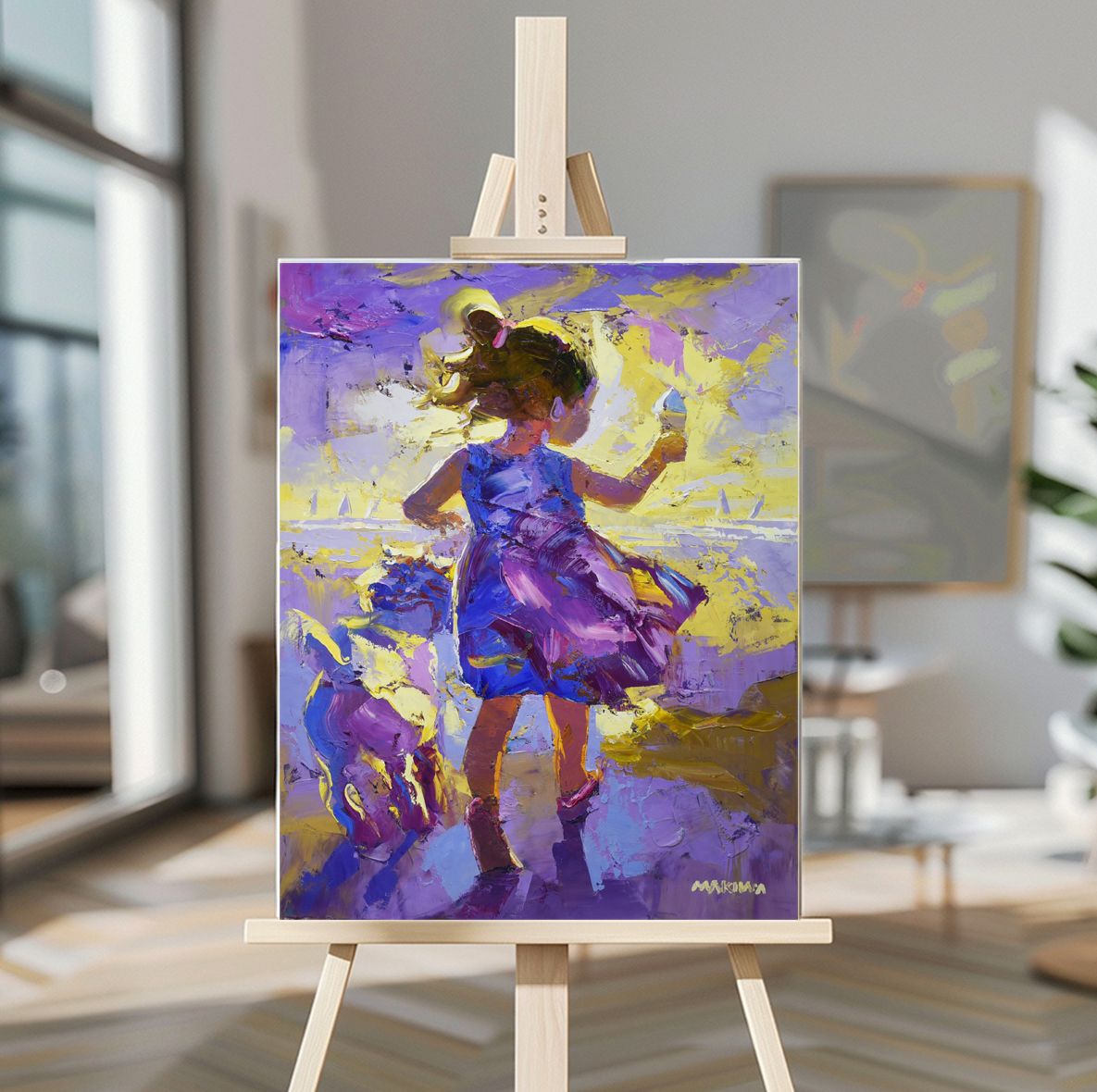 Chasing Afternoon 71x56cm Oil On Canvas