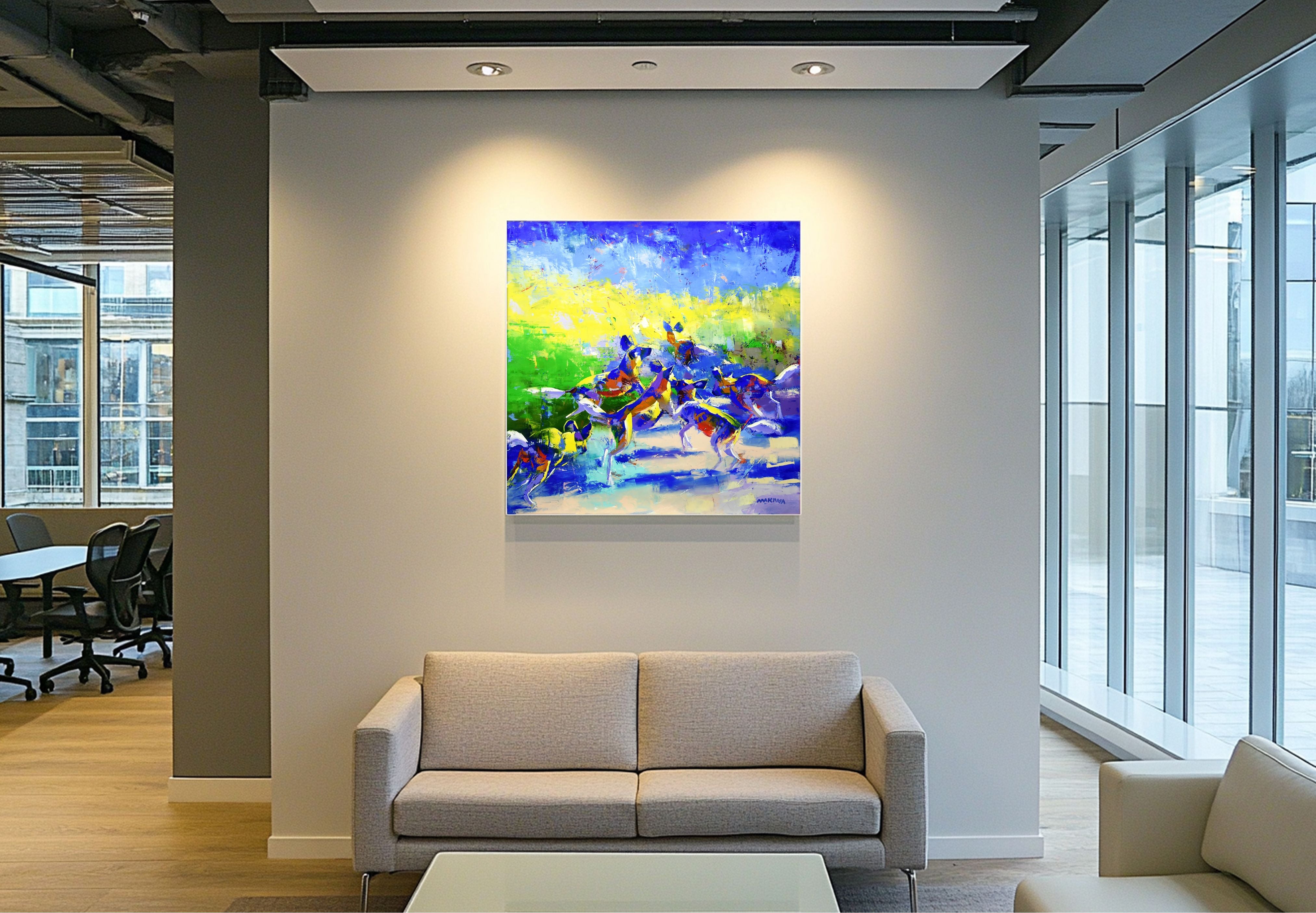 Symphony of Motion 100x100cm Oil On Canvas