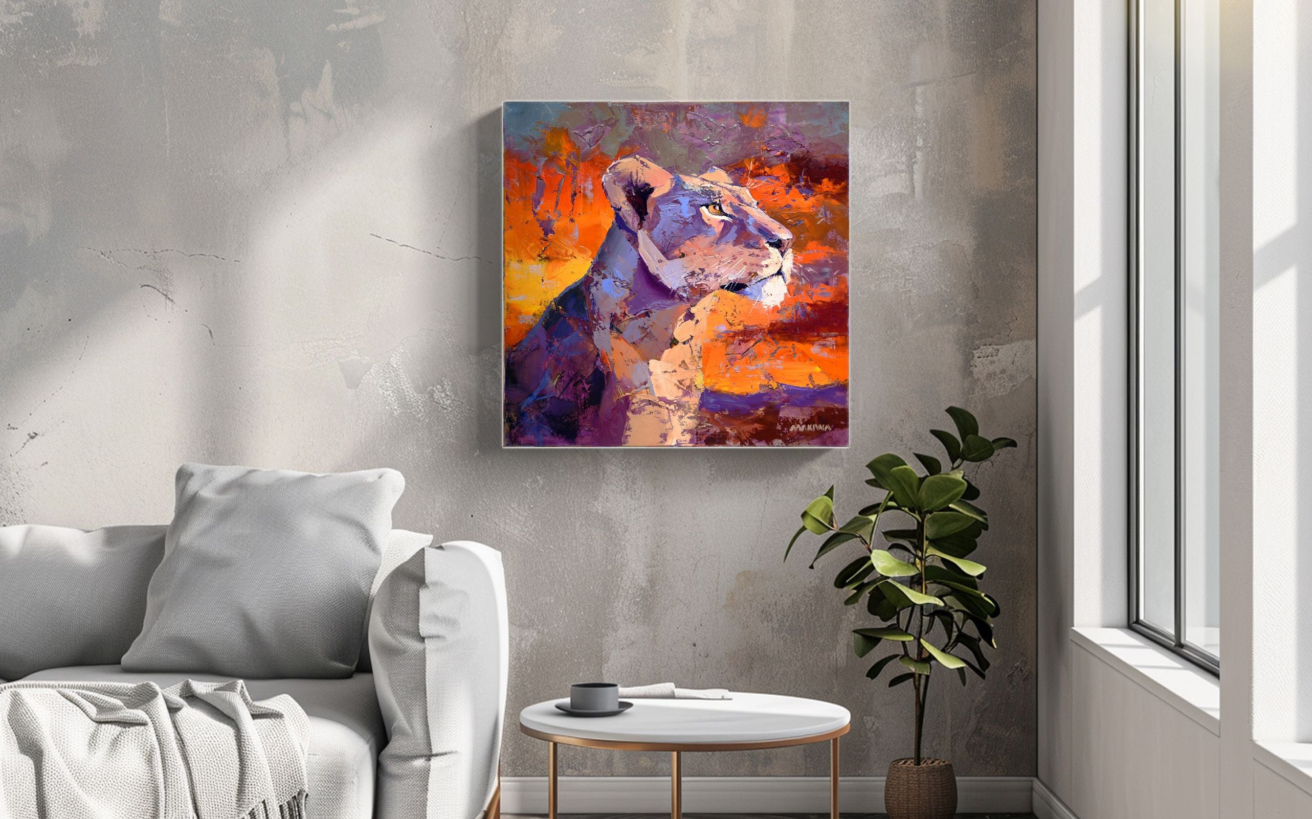 The Fire Within 55x55cm Oil On Canvas