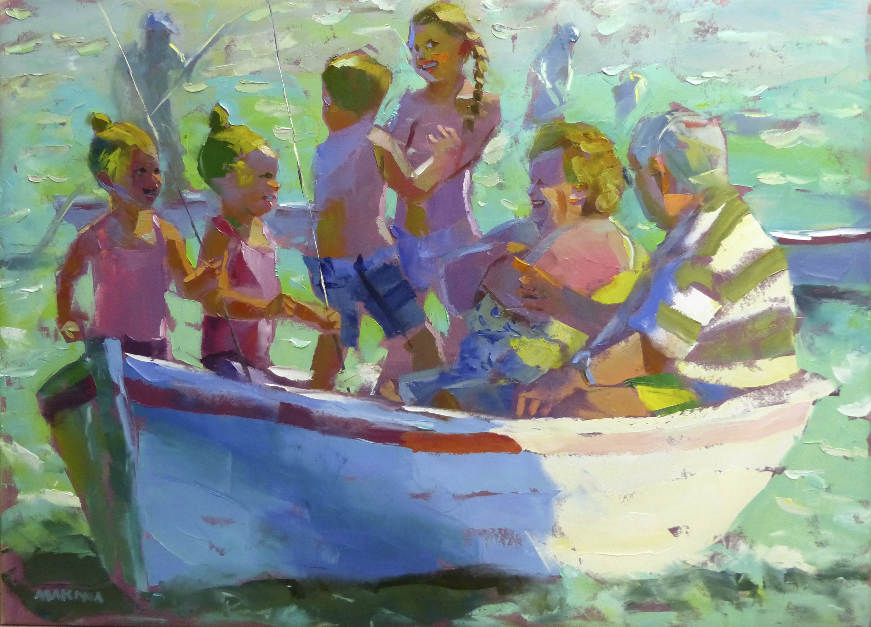 Grandma's Boat 100x140cm Oil on Canvas