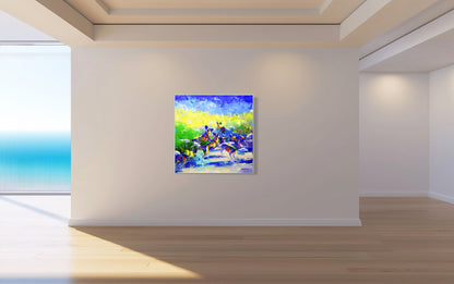 Symphony of Motion 100x100cm Oil On Canvas