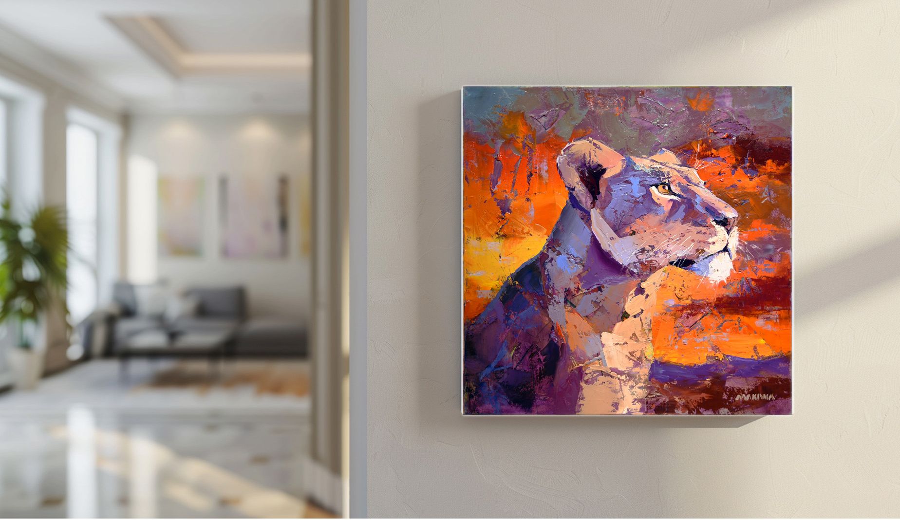 The Fire Within 55x55cm Oil On Canvas
