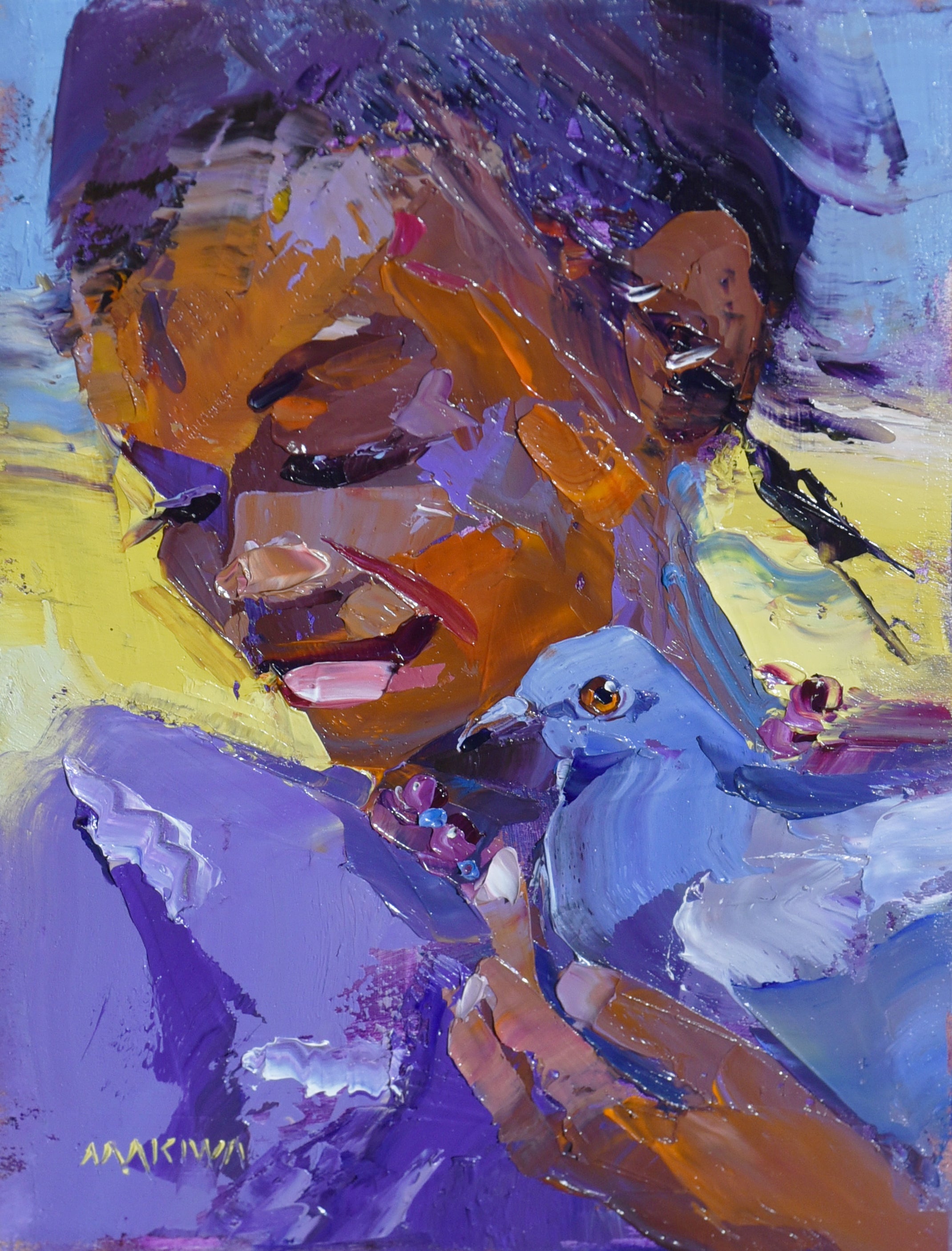 Held Gently 21x16cm Oil On Canvas