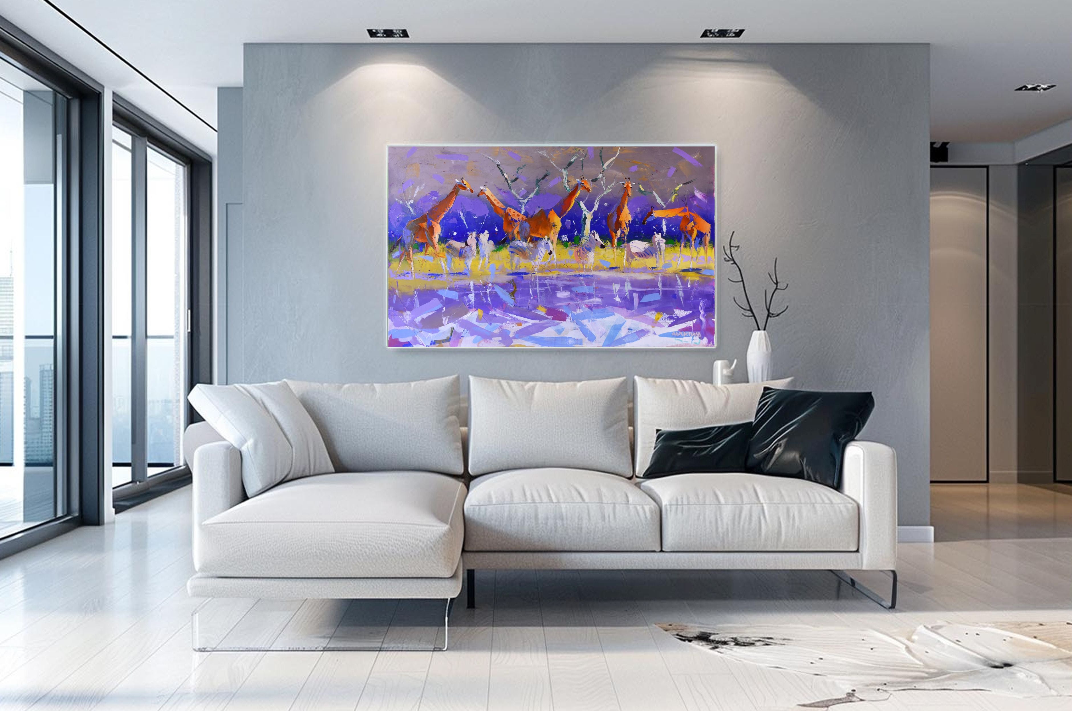 Mirror of the Plains 80x130cm Oil On Canvas