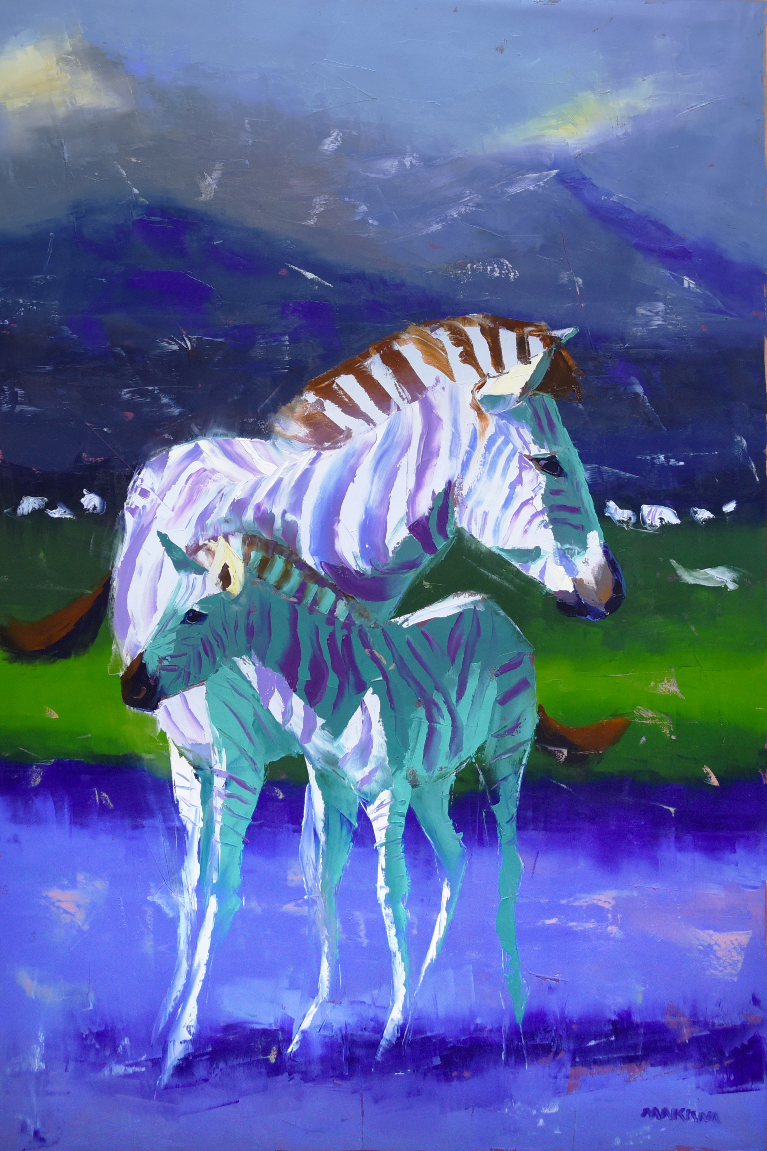 In Stripes We Trust 120x80cm Oil On Canvas