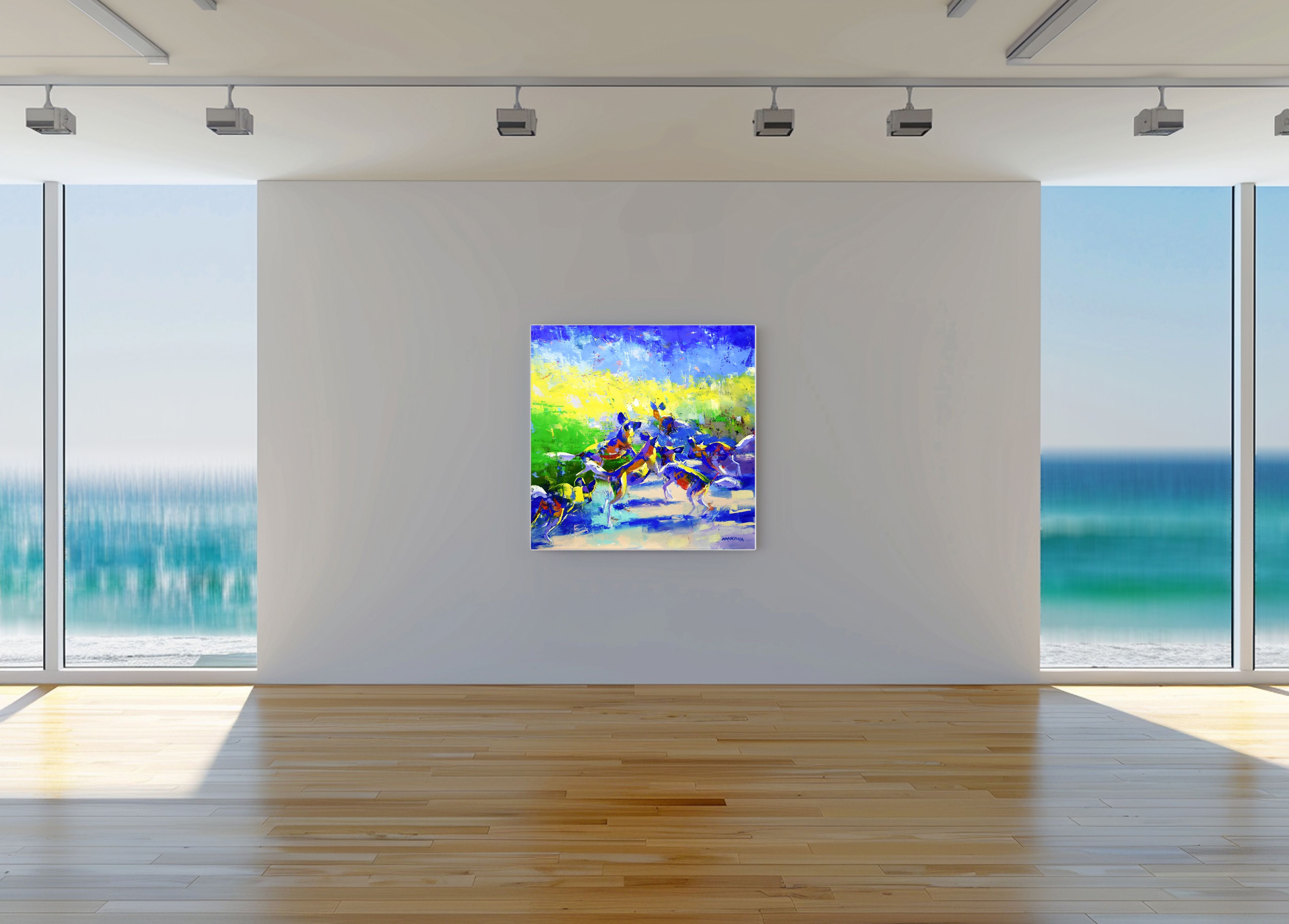 Symphony of Motion 100x100cm Oil On Canvas