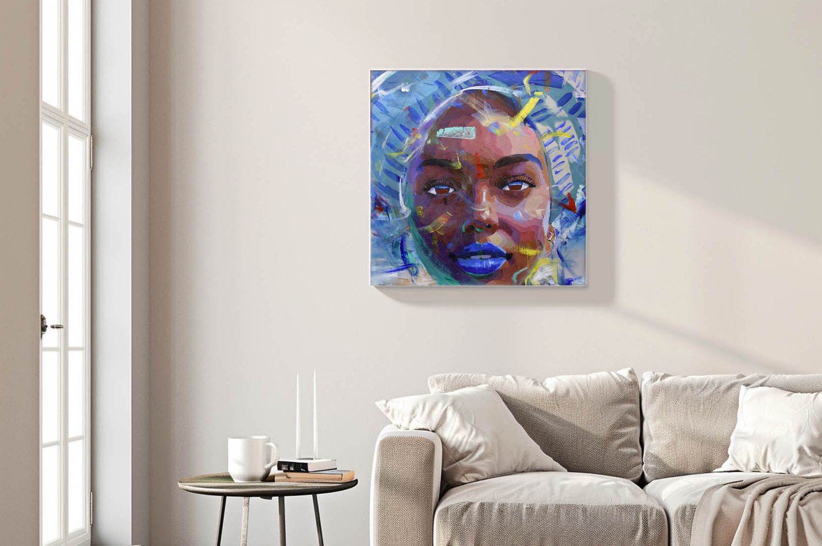 The Blue Whisper 66x66cm Acrylic On Canvas