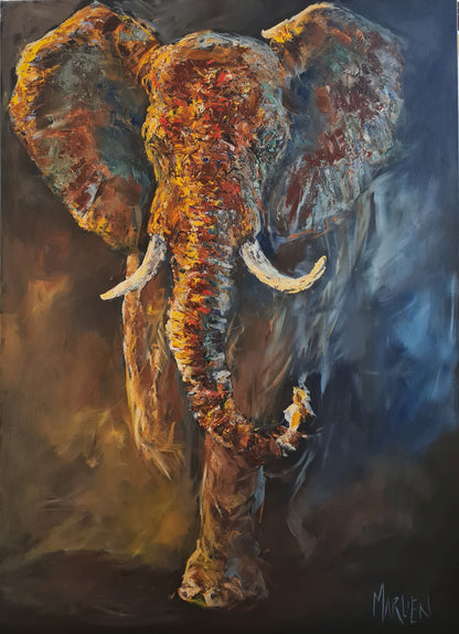 Knight on Fire 140x100cm Oil on Canvas