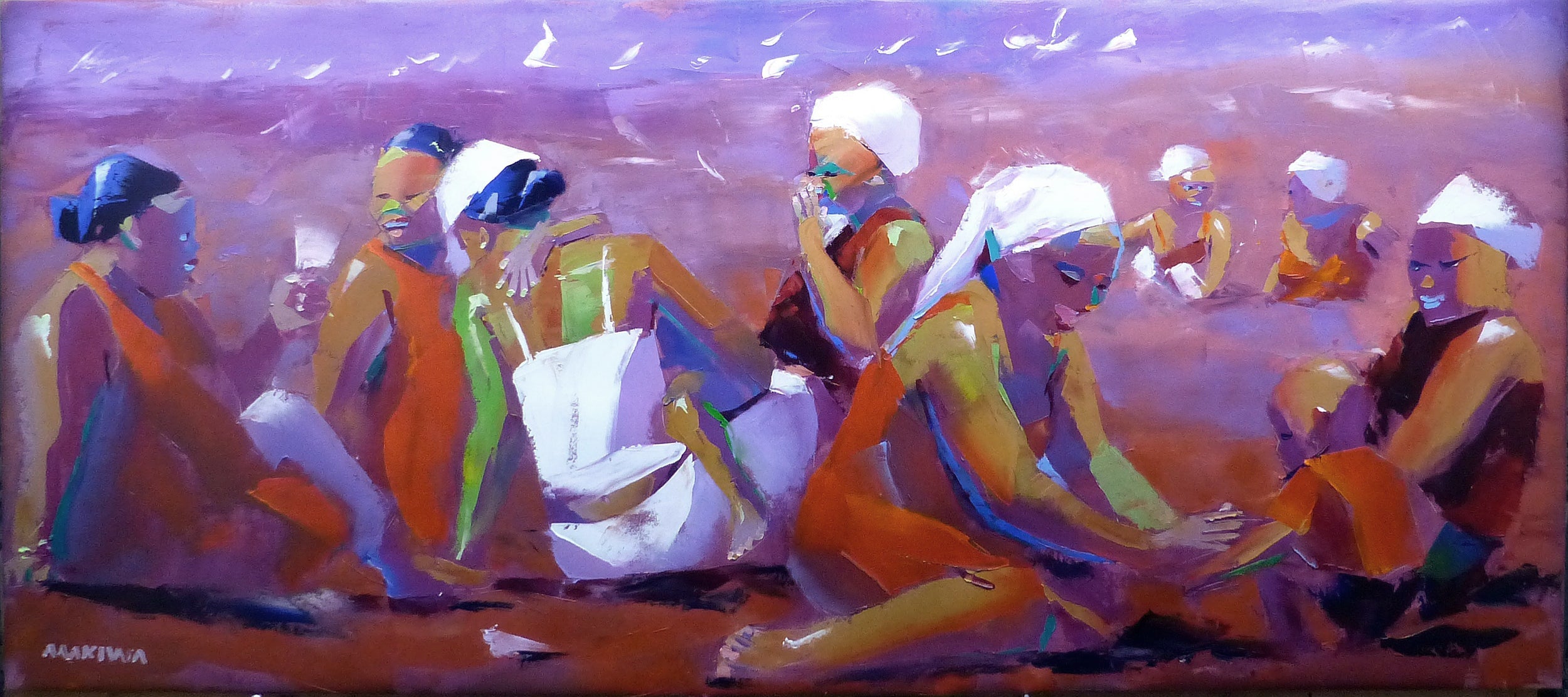 Ladies Day Out 180x80cm Oil on Canvas