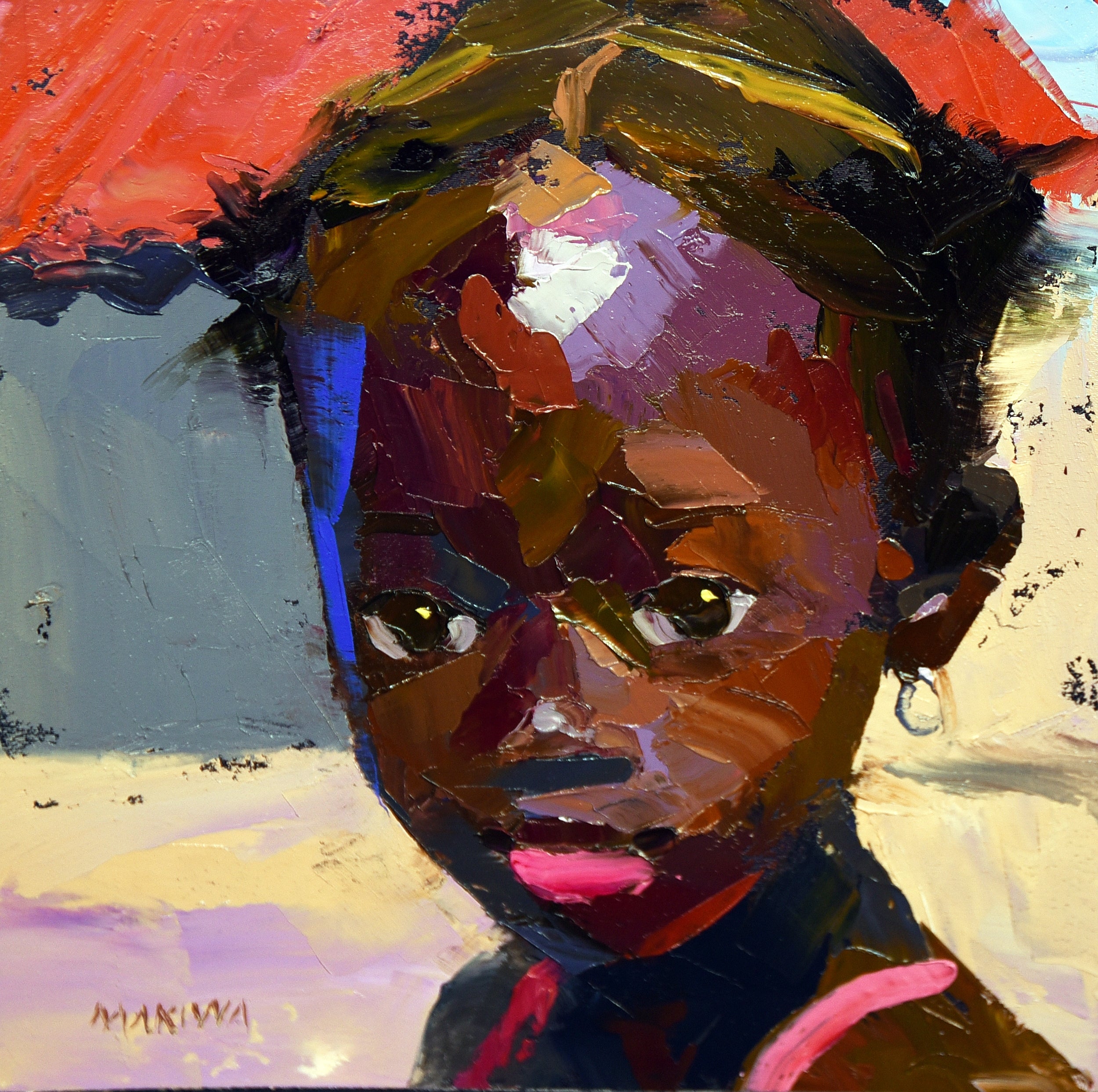 Little Girl 20x20cm Oil on Canvas