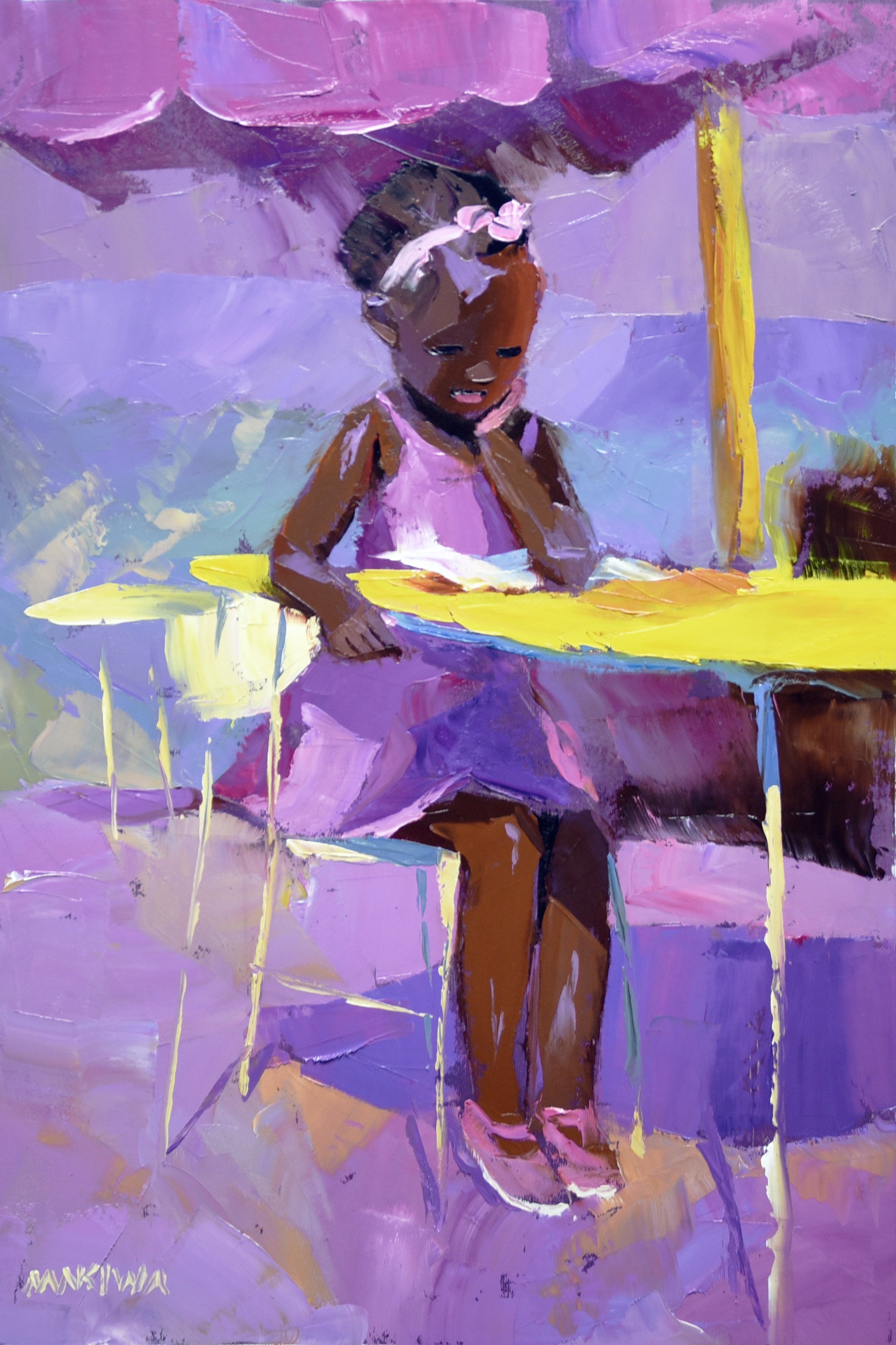 Little Miss Sunshine 60x40cm Oil On Canvas