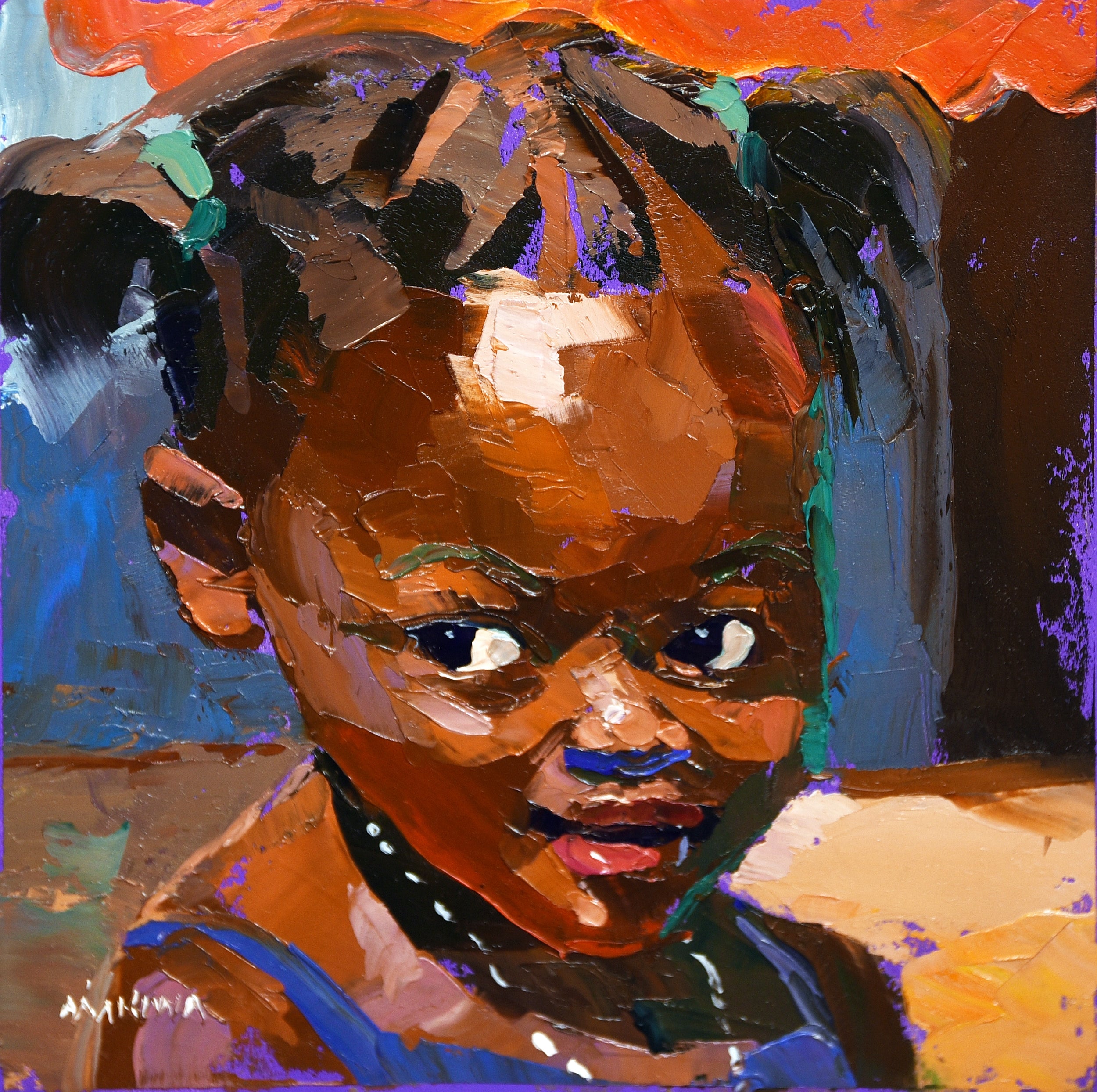 Little One 20x20cm Oil on Canvas