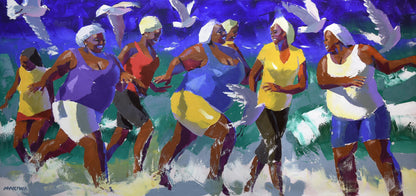 Mzansi Galz 80x170cm Acrylic On Canvas