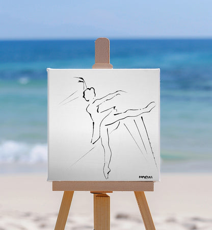 Dancer 1 Fluidity Series No 2, 40x40cm, Acrylic on Canvas