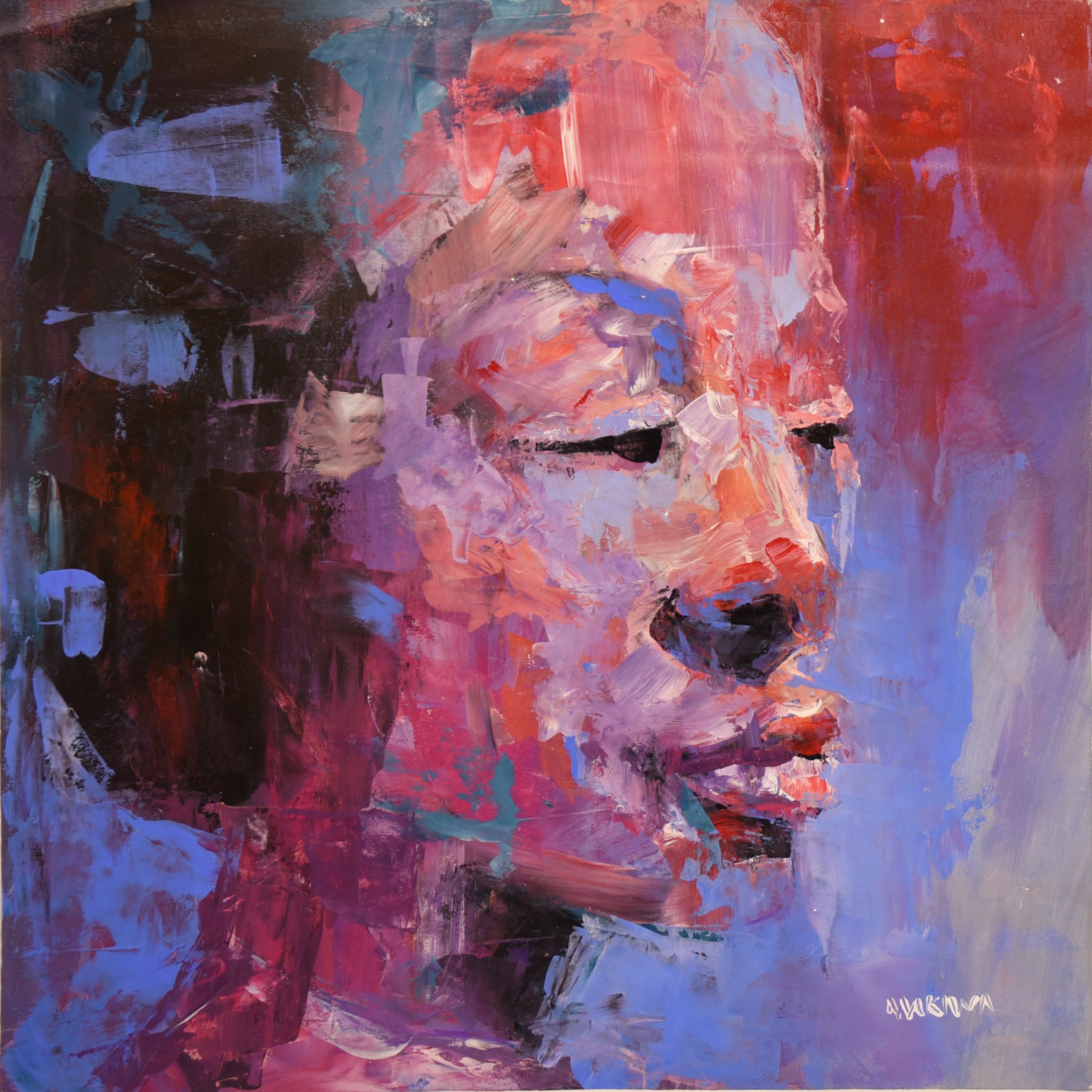 Portrait of a Woman 60x60cm Acrylic on Canvas