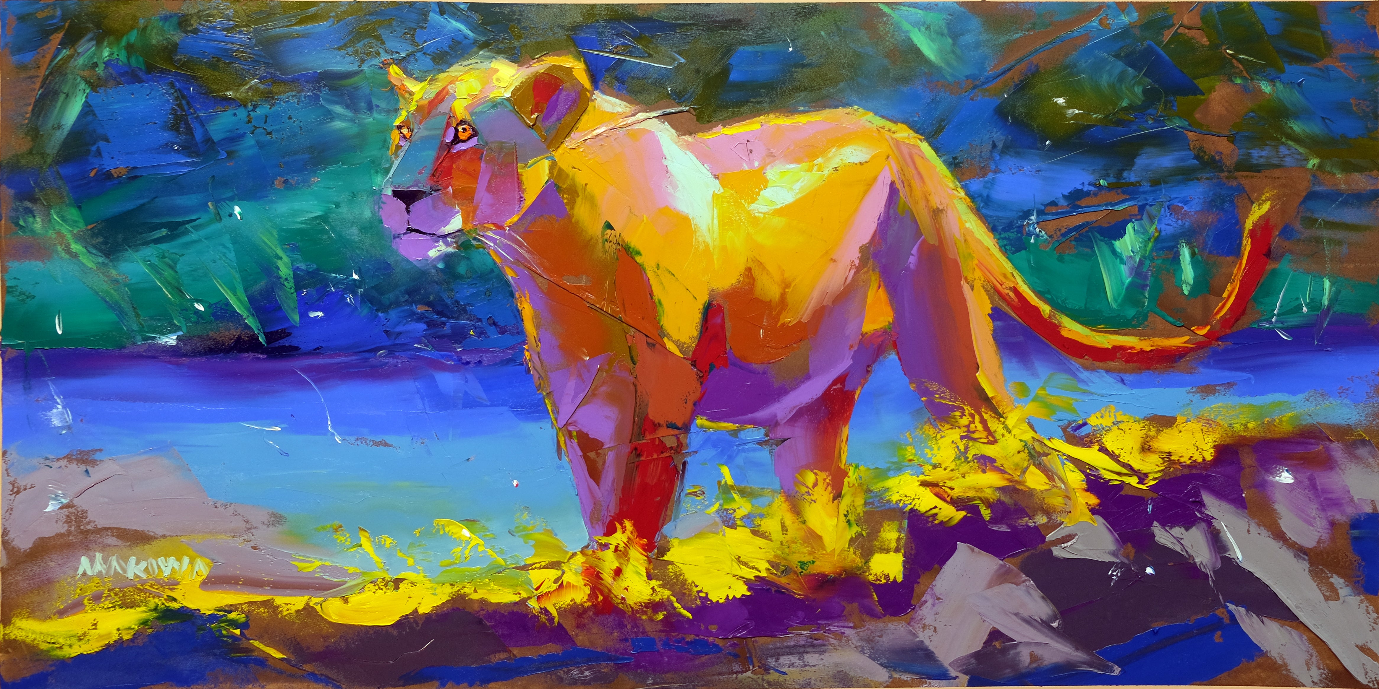 Queen Of The Riverbanks 60x120cm Oil On Canvas