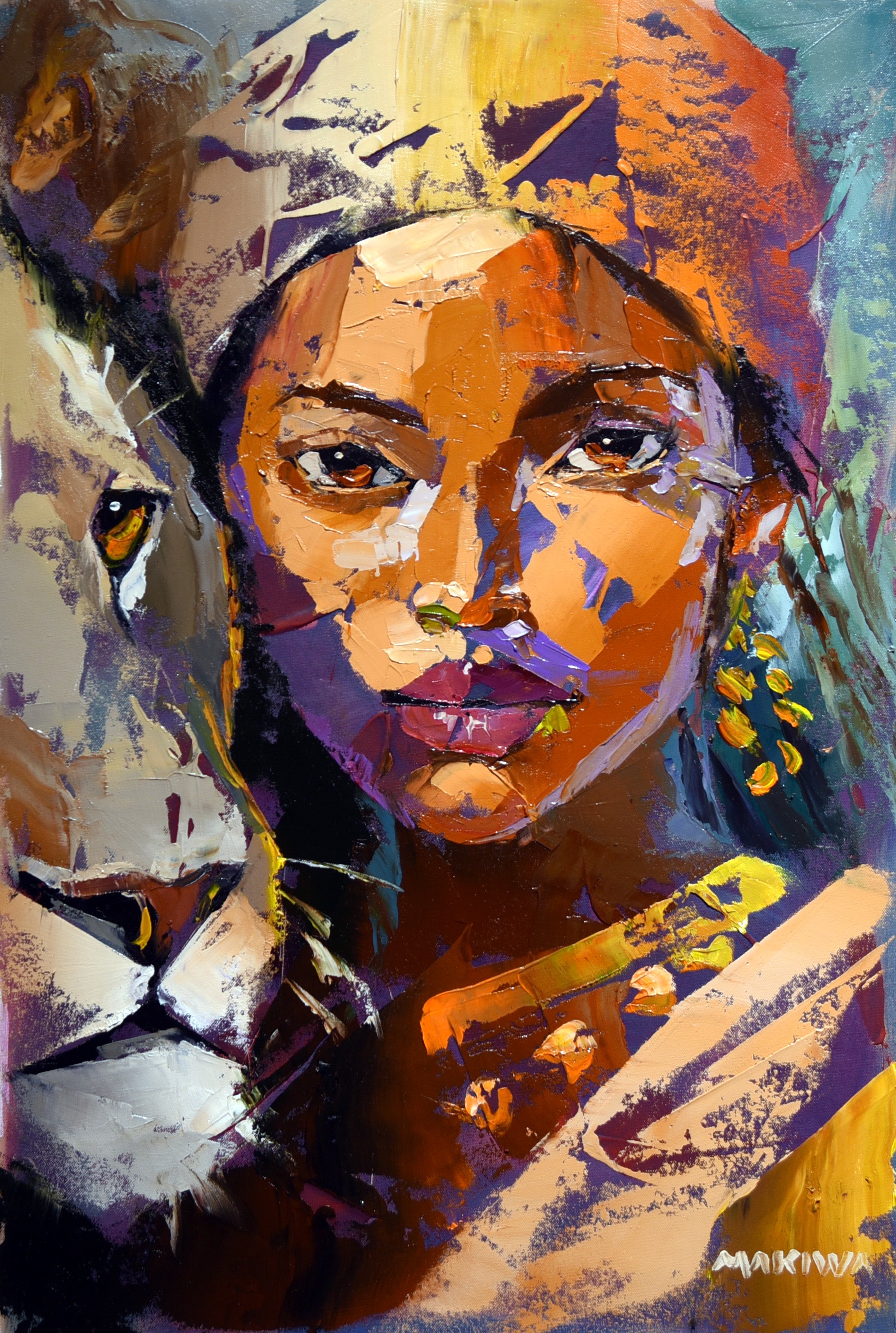 Queen of Courage 55x37cm Oil On Canvas