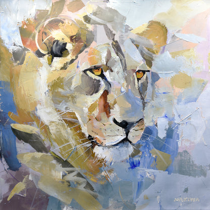 Quiet Authority 80x80cm Acrylic On Canvas