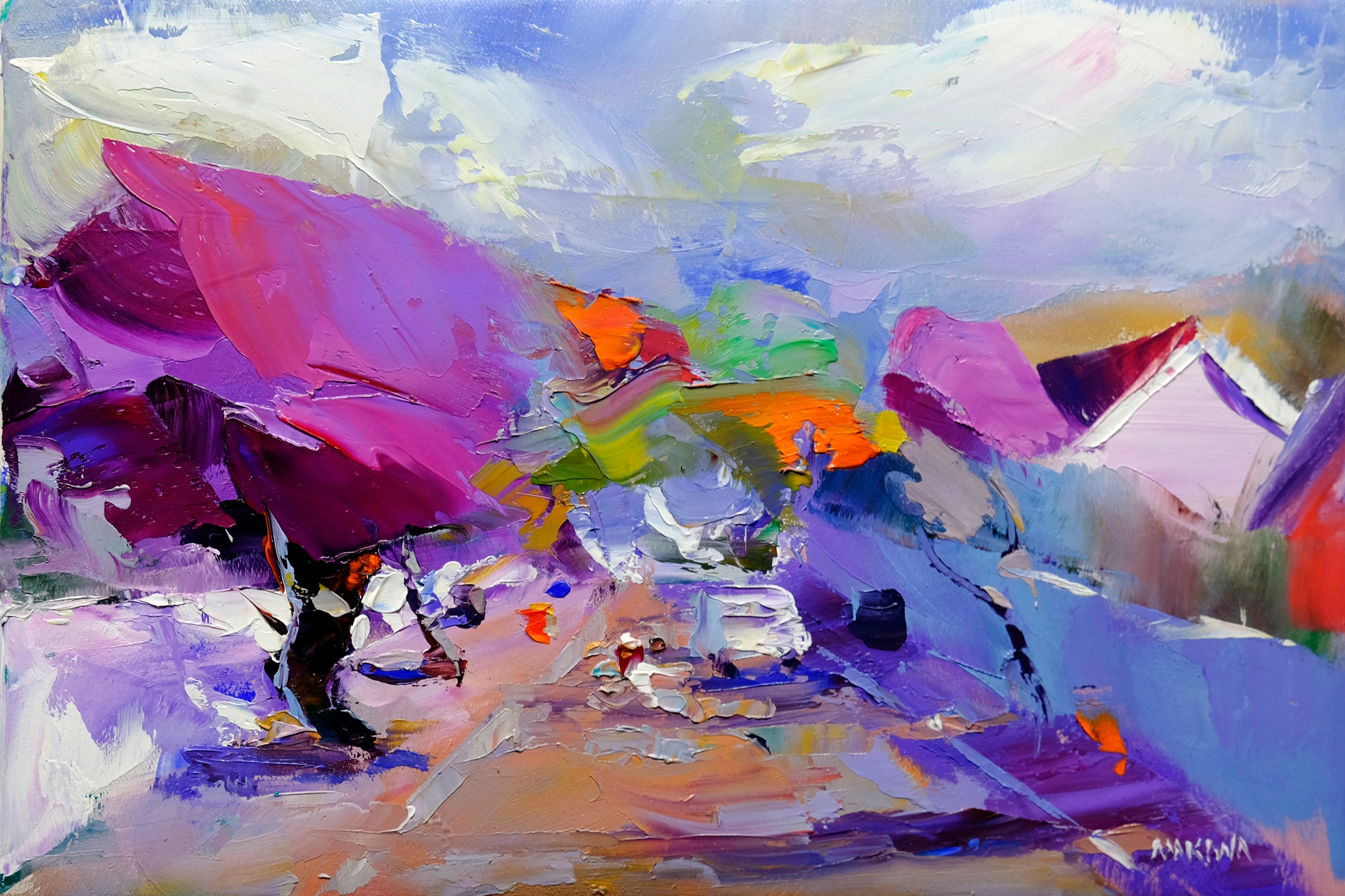 Quiet Road  20x30cm Oil On Canvas