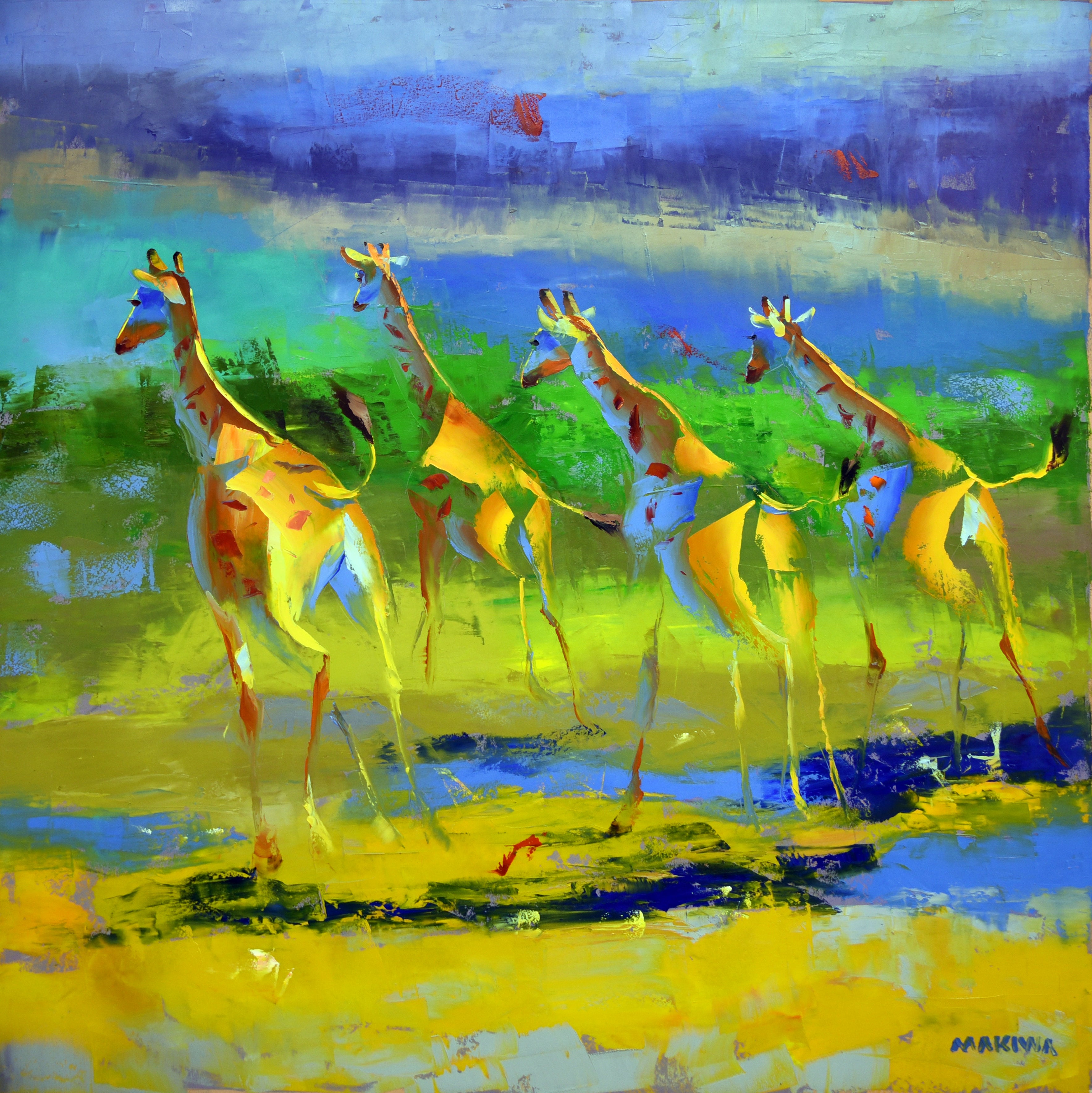 Savannah Symphony 80x80cm Oil on Canvas