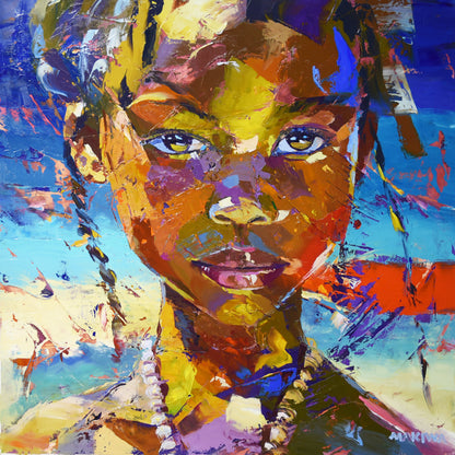 She Carries the Day 80x80cm Oil On Canvas