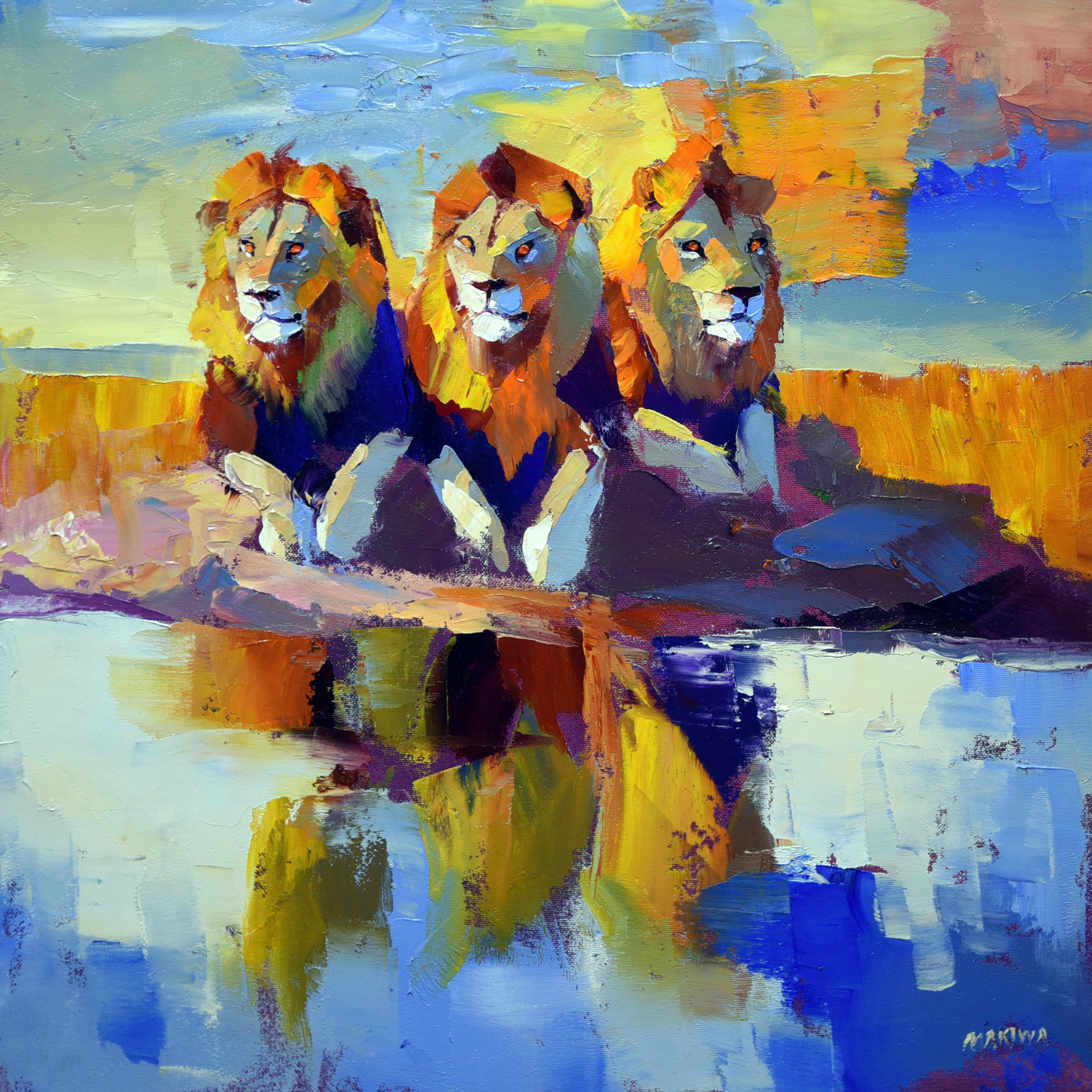 Silent Brotherhood 35x35cm Oil On Canvas