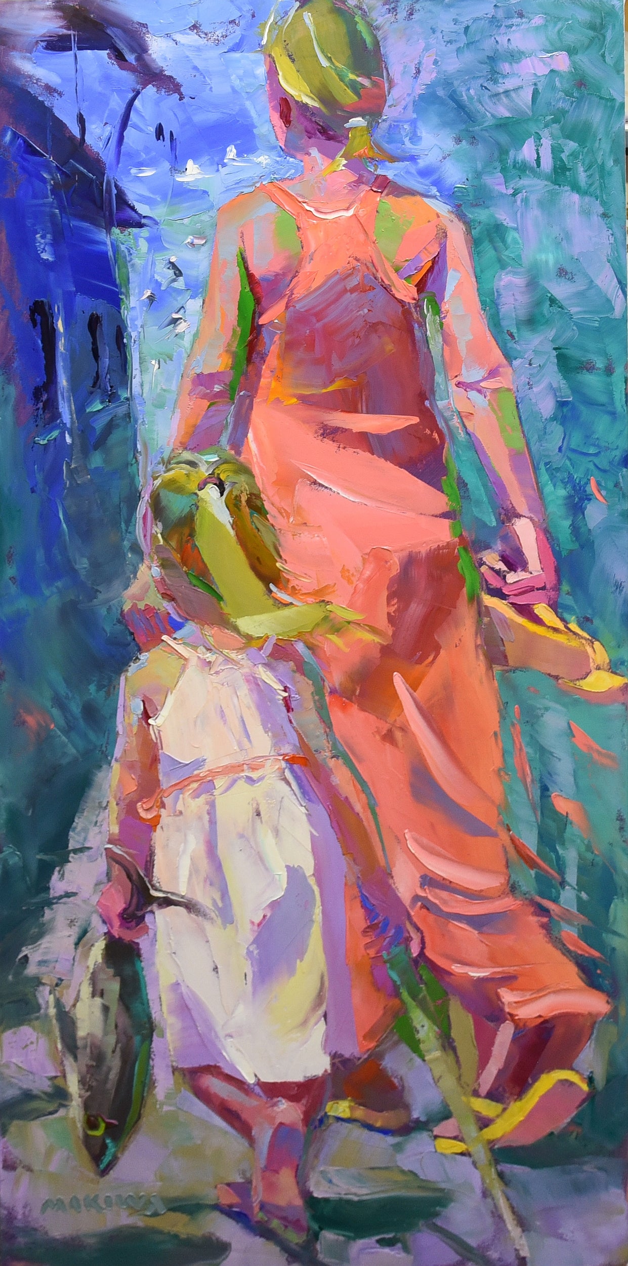 Sisters 100x50cm Oil on Canvas