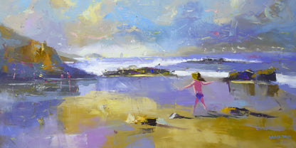 Skipping the Horizon 50x100cm Oil On Canvas