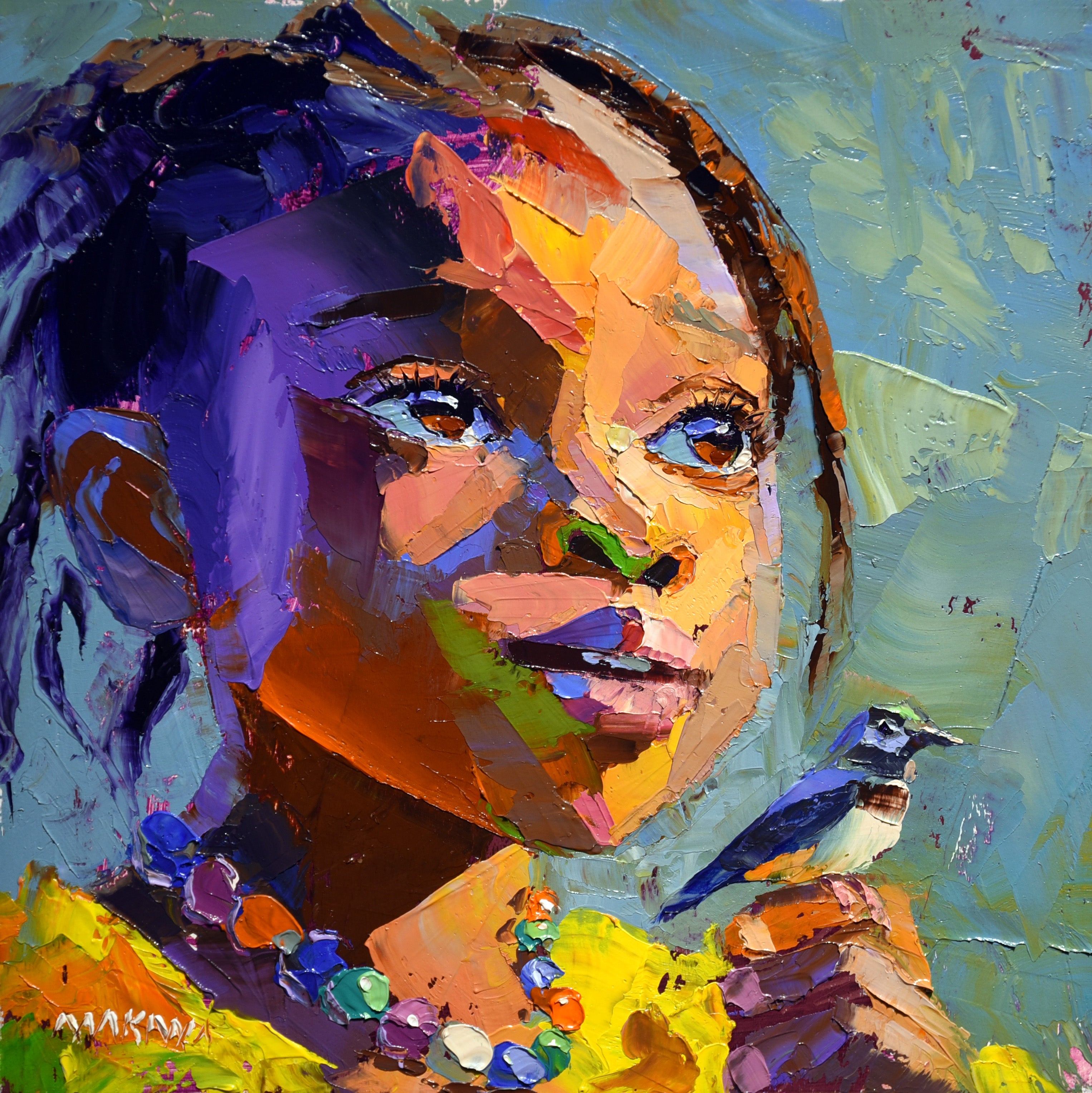 Skyward Song 20x20cm Oil On Canvas