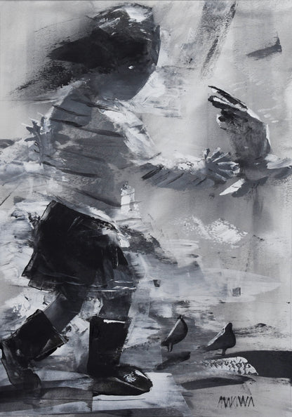 Small Flight 50x35cm Acrylic On Canvas