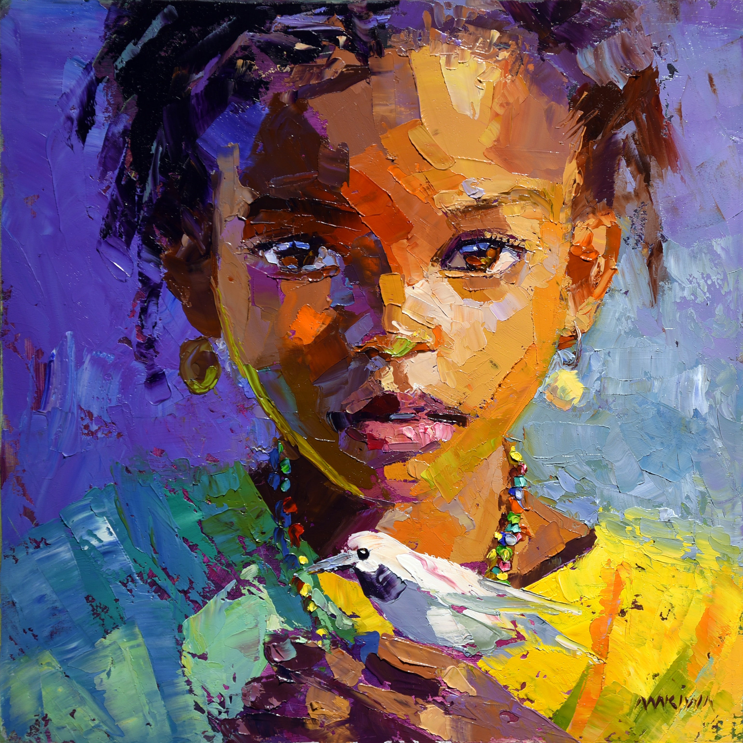 Soft Messenger 30x30cm Oil On Canvas