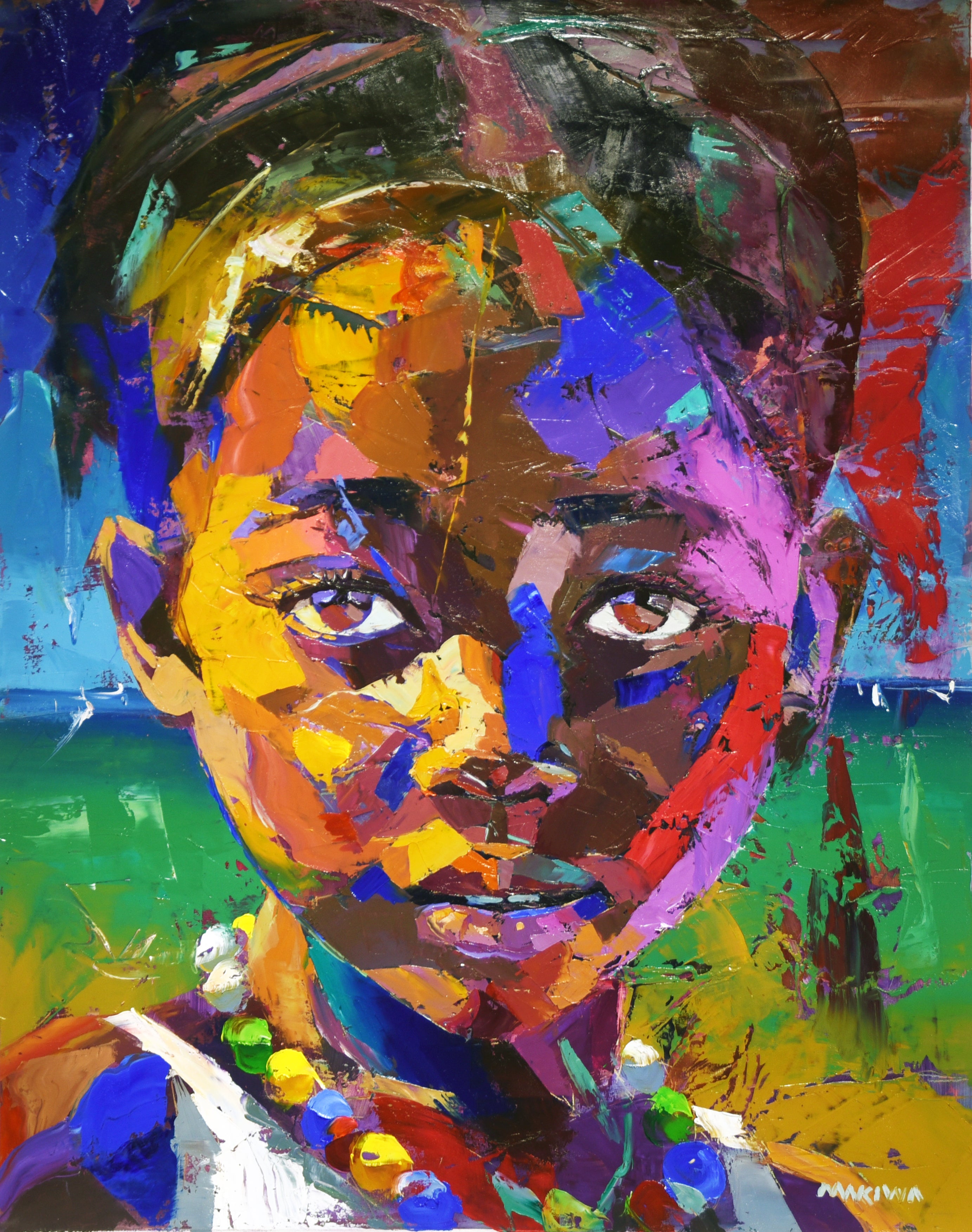 Storied Soul 90x71cm Oil On Canvas