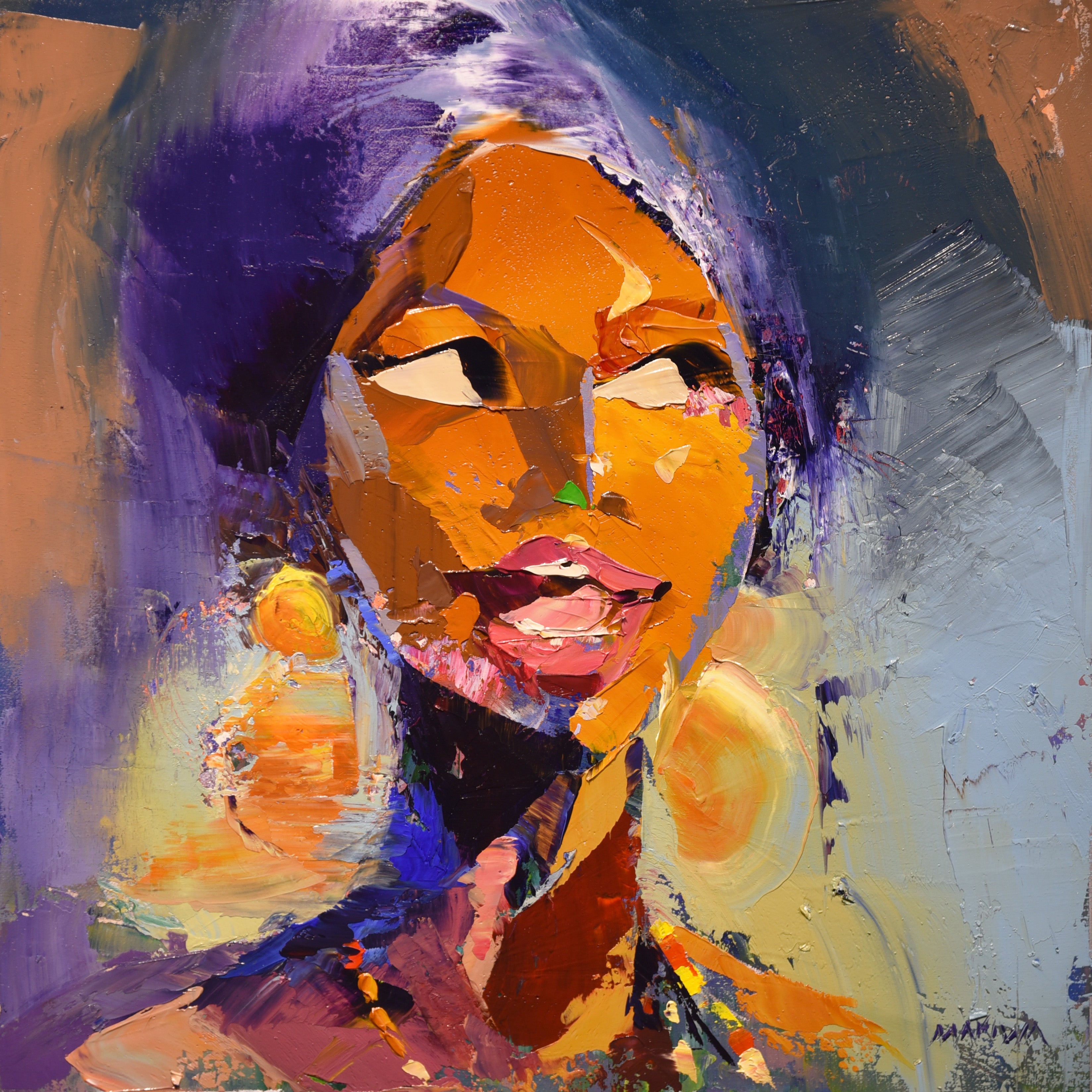Sun-Sung Silence 30x30cm Oil On Canvas