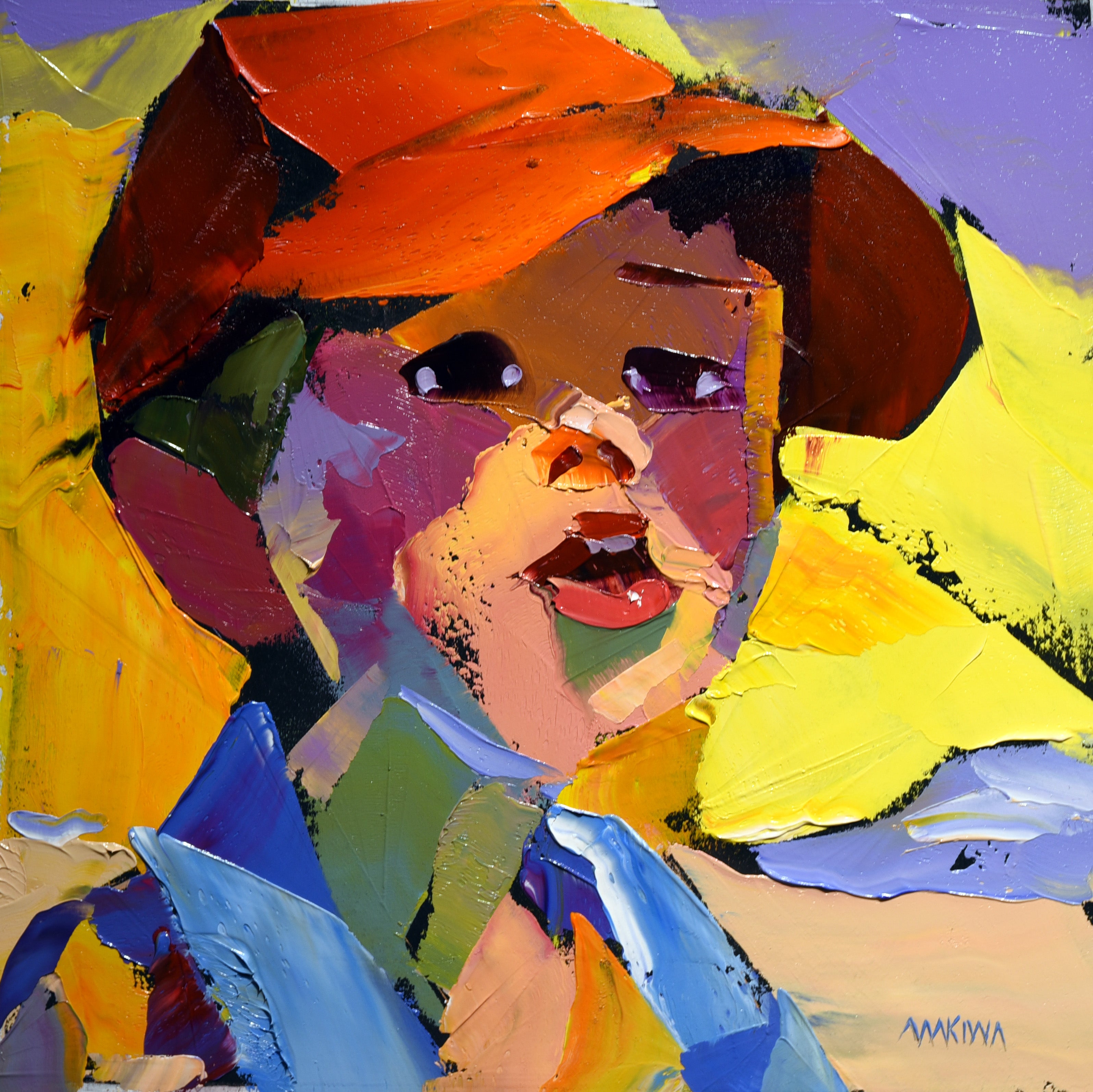 Sun Hat Dreams 25x25cm Oil On Canvas