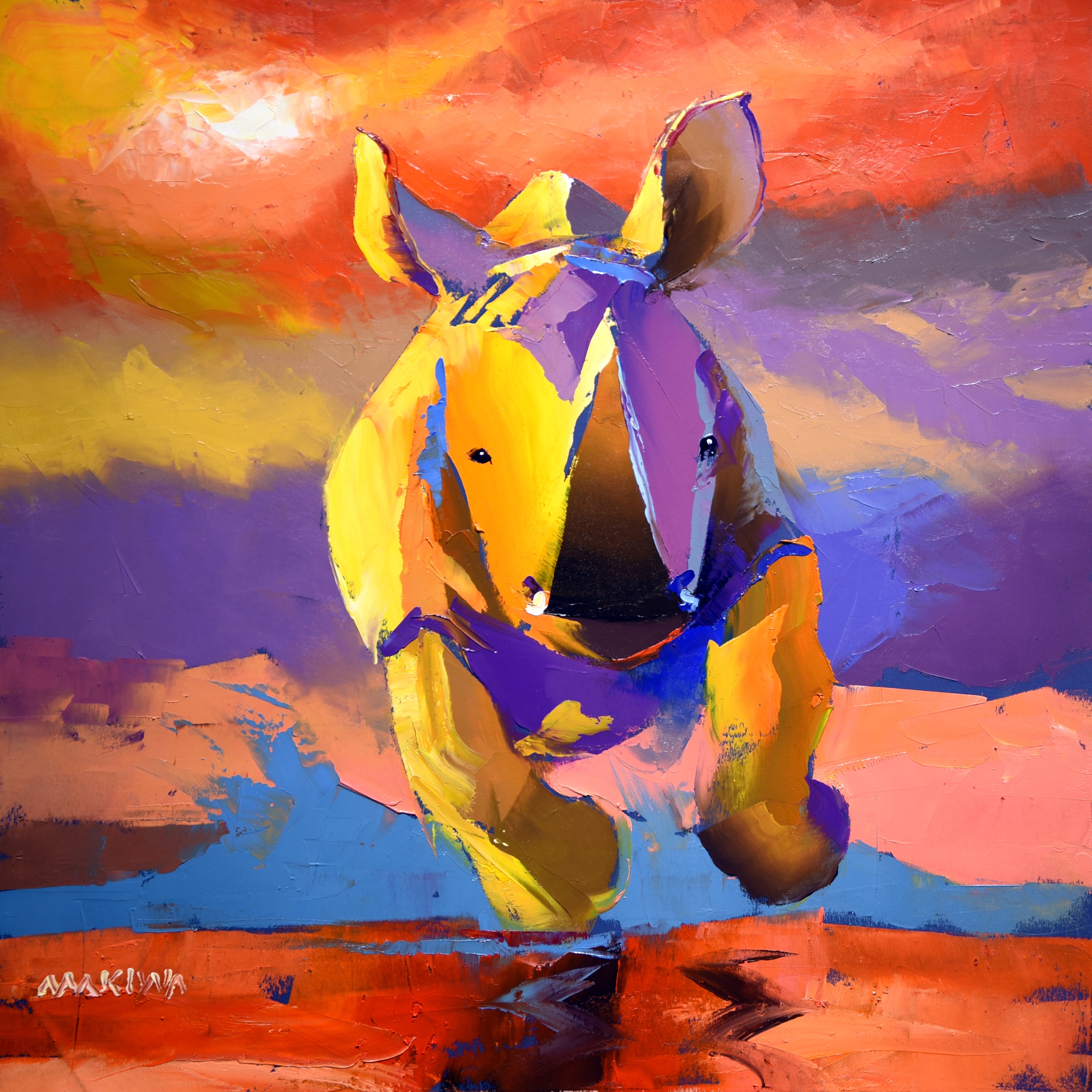 Sunset Spirit 50x50cm Oil On Canvas