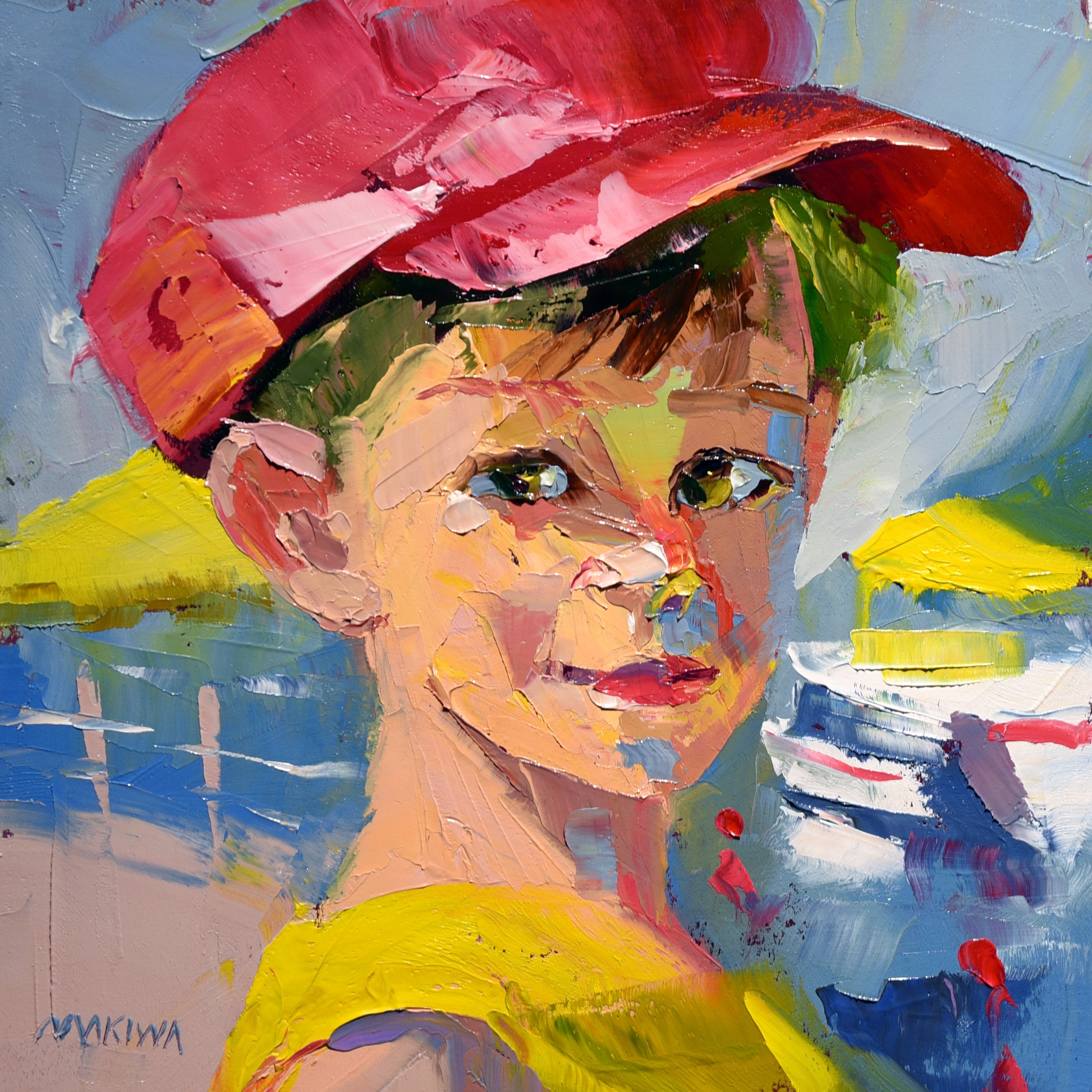Sunshine Eyes     25x25cm Oil On Canvas
