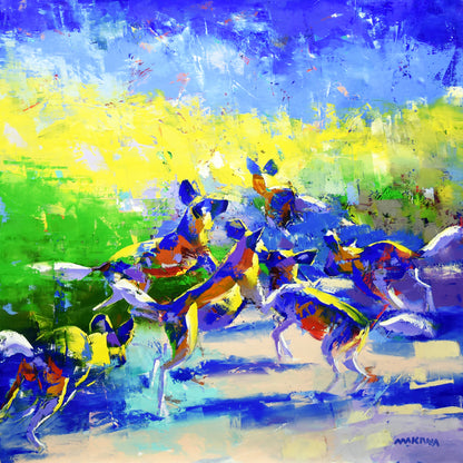 Symphony of Motion 100x100cm Oil On Canvas