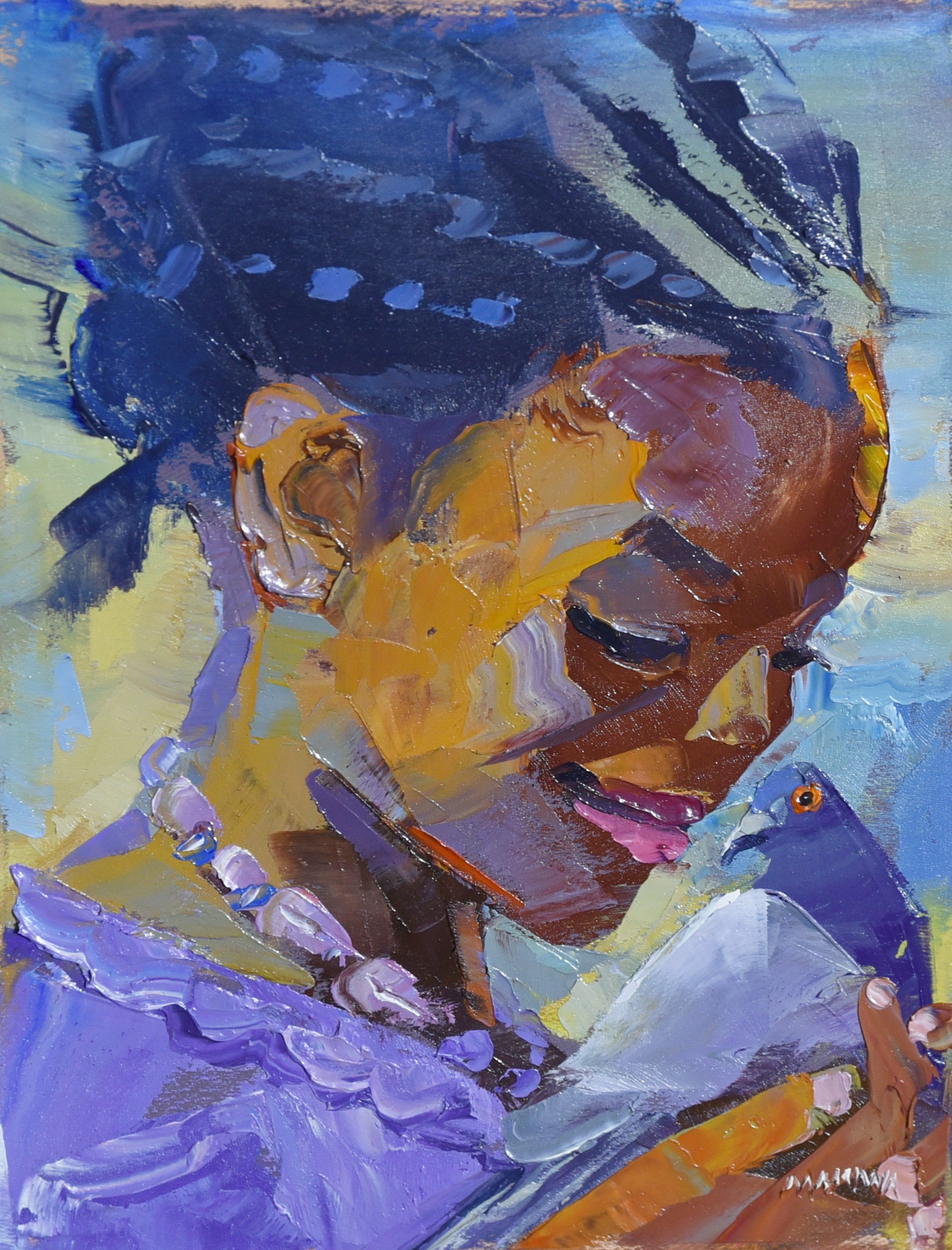 Tender Watch 21x16cm Oil On Canvas