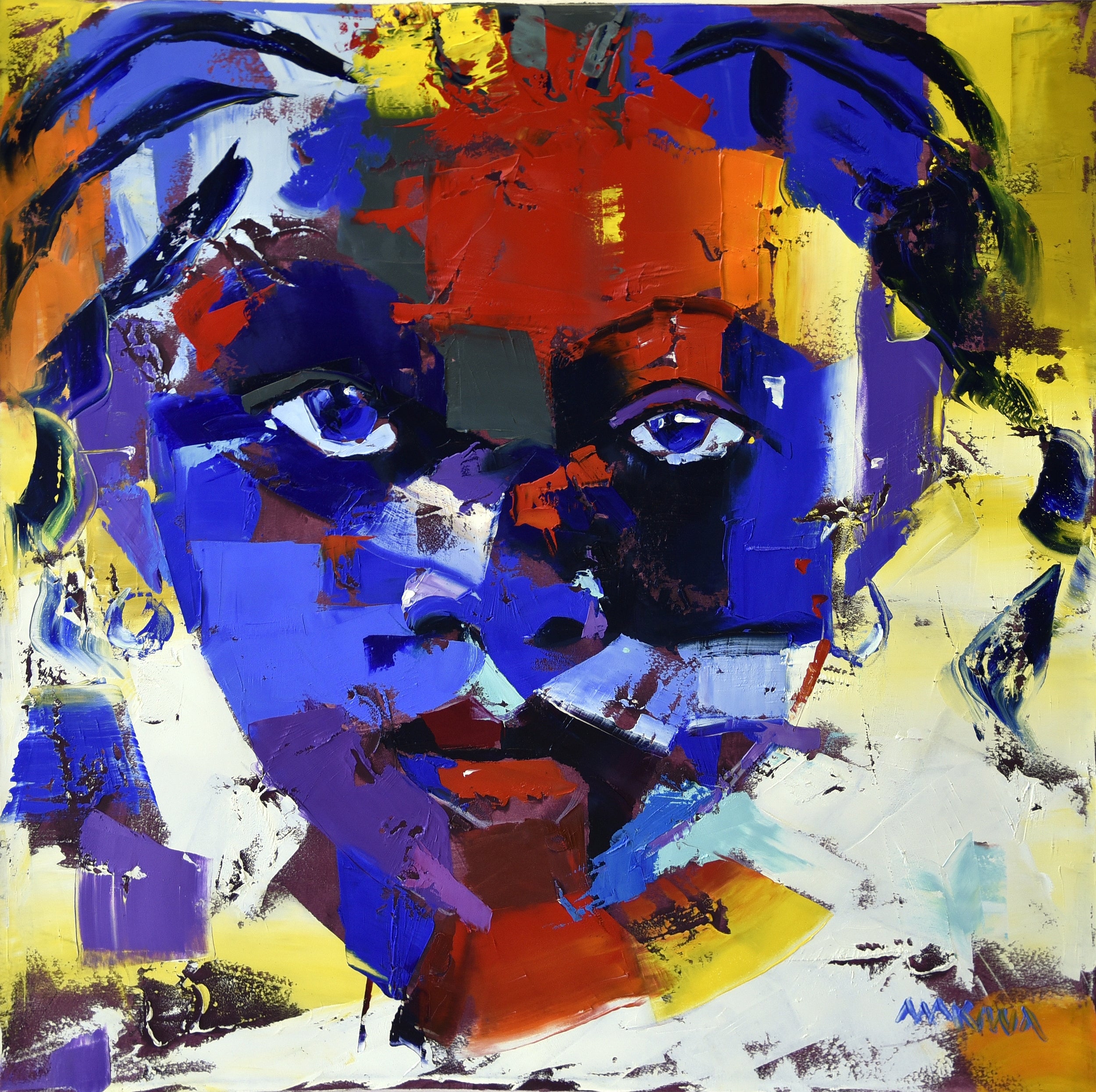 The African Girl 80x80cm Acrylic on Canvas