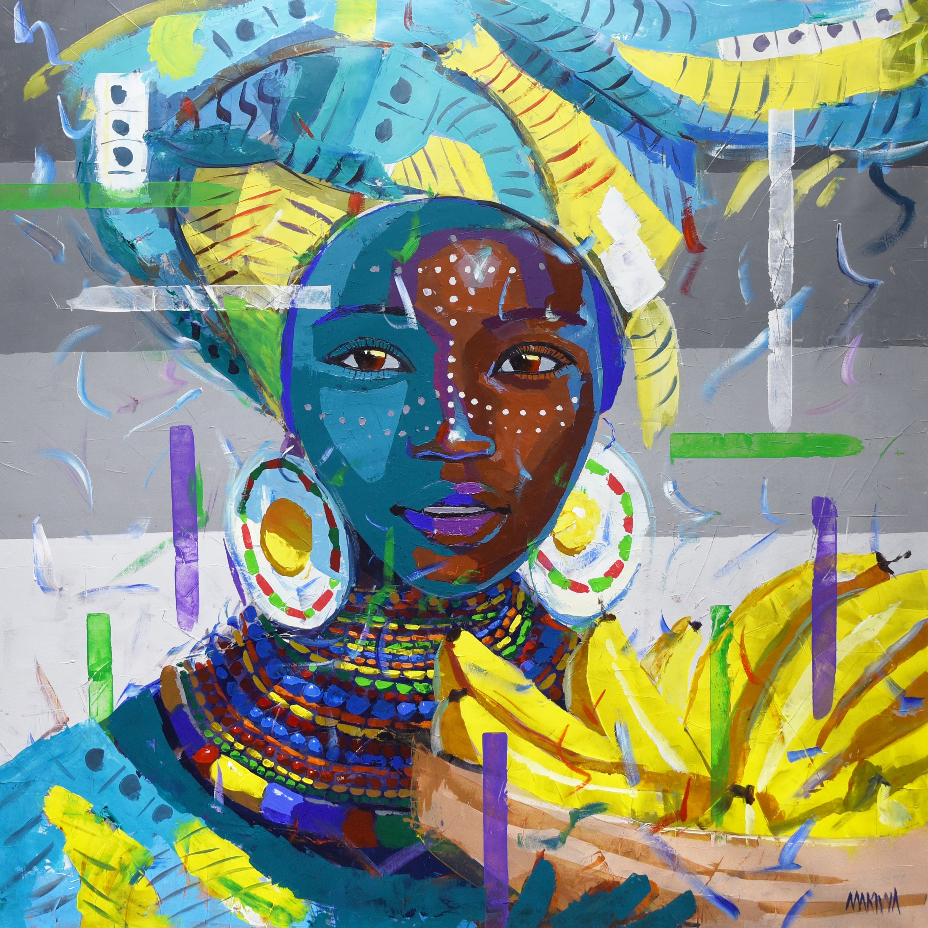 The Banana Queen 3 140x140cm Acrylic On Canvas