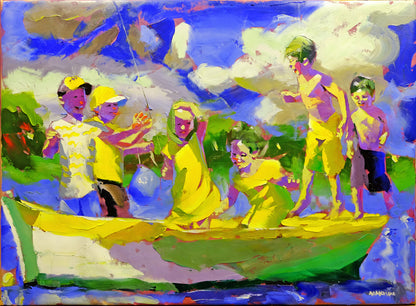 The Boatride 100x140cm Oil on Canvas