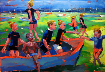 The Boatride 100x140cm Oil on Canvas