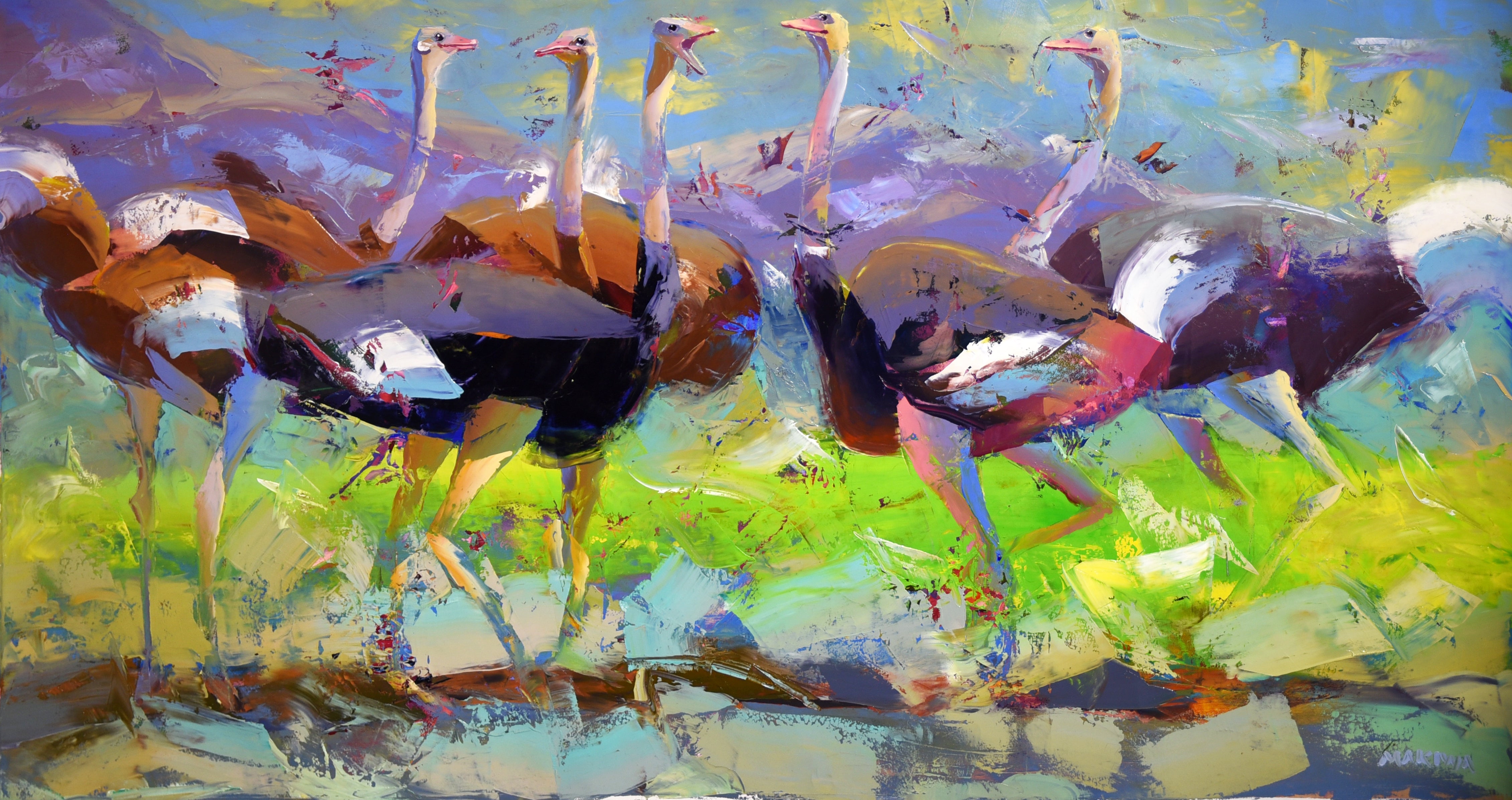The Conference in the Valley 90x170cm Oil On Canvas