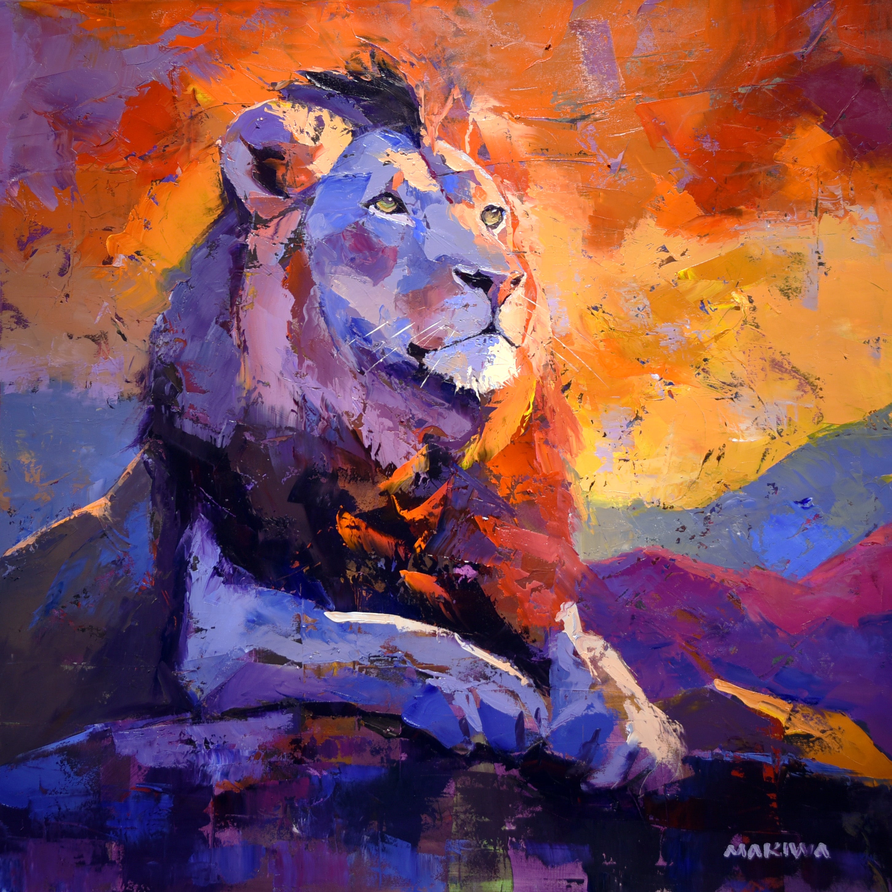 The Eternal King 80x80cm Oil On Canvas